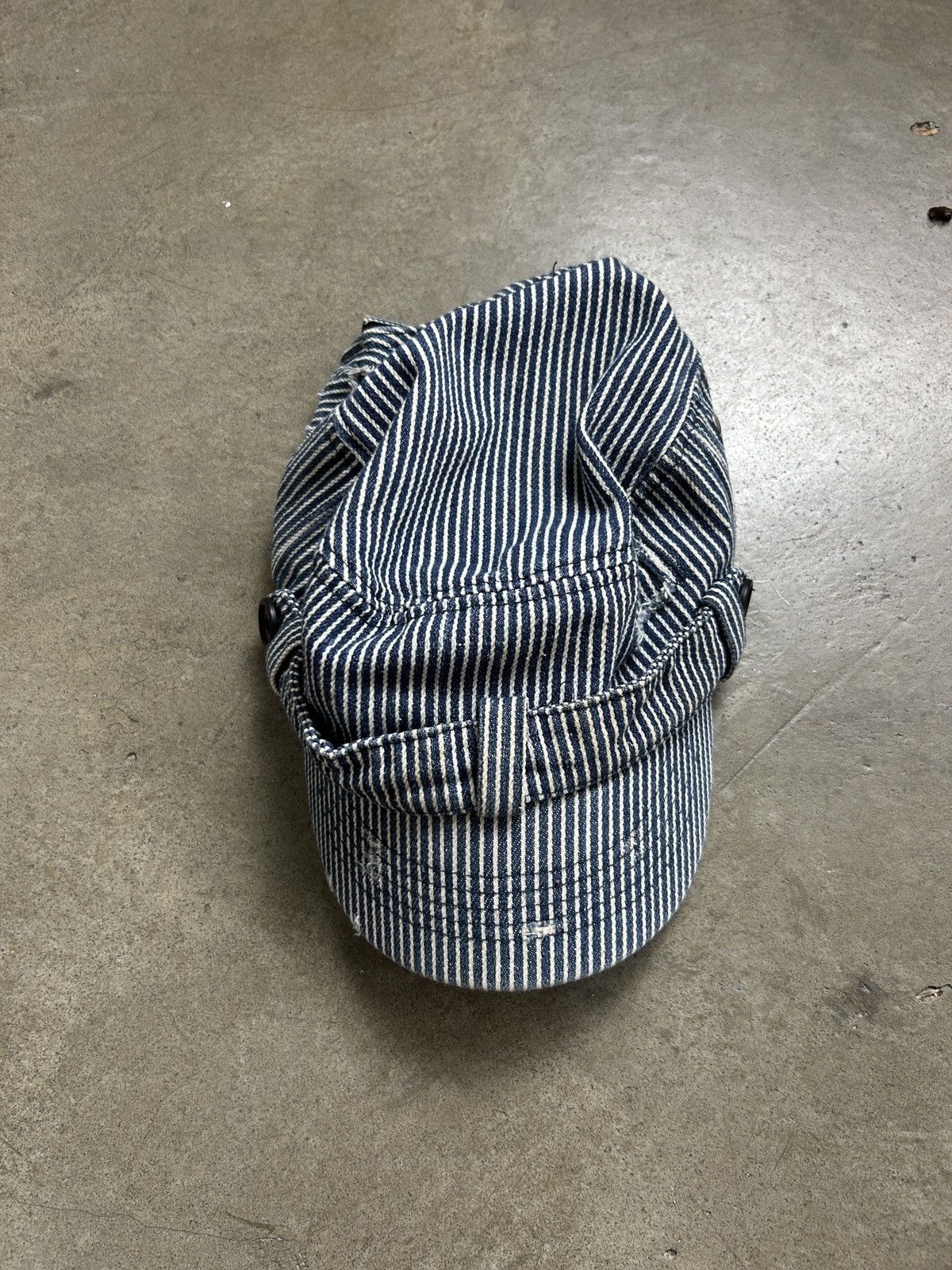 Japanese Brand × Vintage 1990s Alternative - Hickory Stripe Hat Size ONE SIZE - 14 Thumbnail