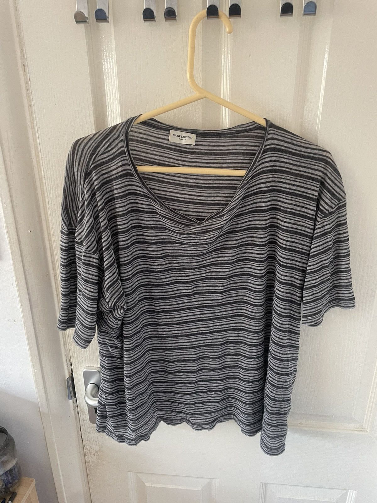 Saint Laurent Paris Striped Saint Laurent T-shirt Size US M / EU 48-50 / 2 - 1 Thumbnail
