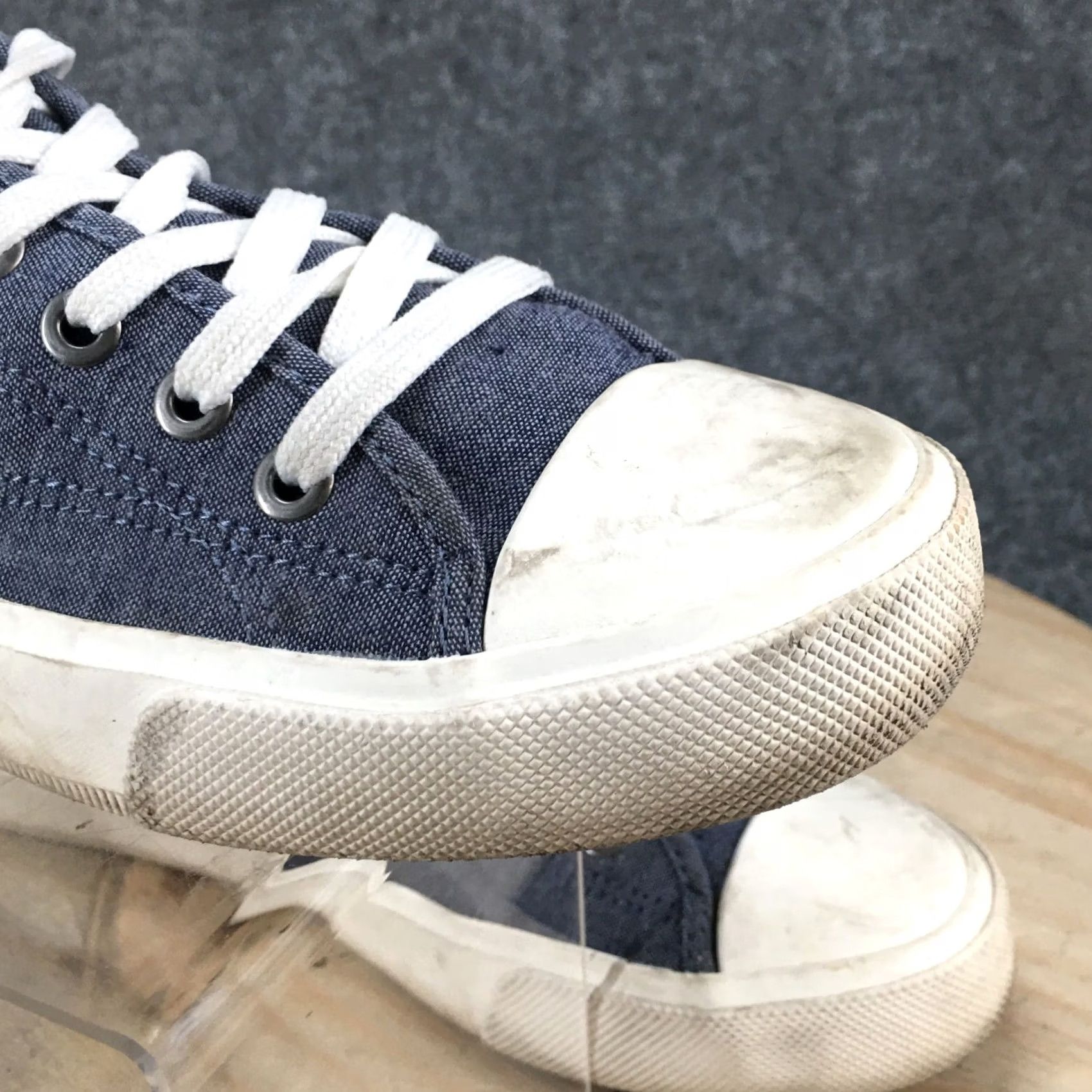 H&M H&M Shoes Womens 42 Casual Comfort Low Top Sneakers Blue Denim Lace Up Flats Shoes Width M, Breathable, Comfortable, Casual Walking Size L / US 10 / IT 46 - 7 Thumbnail