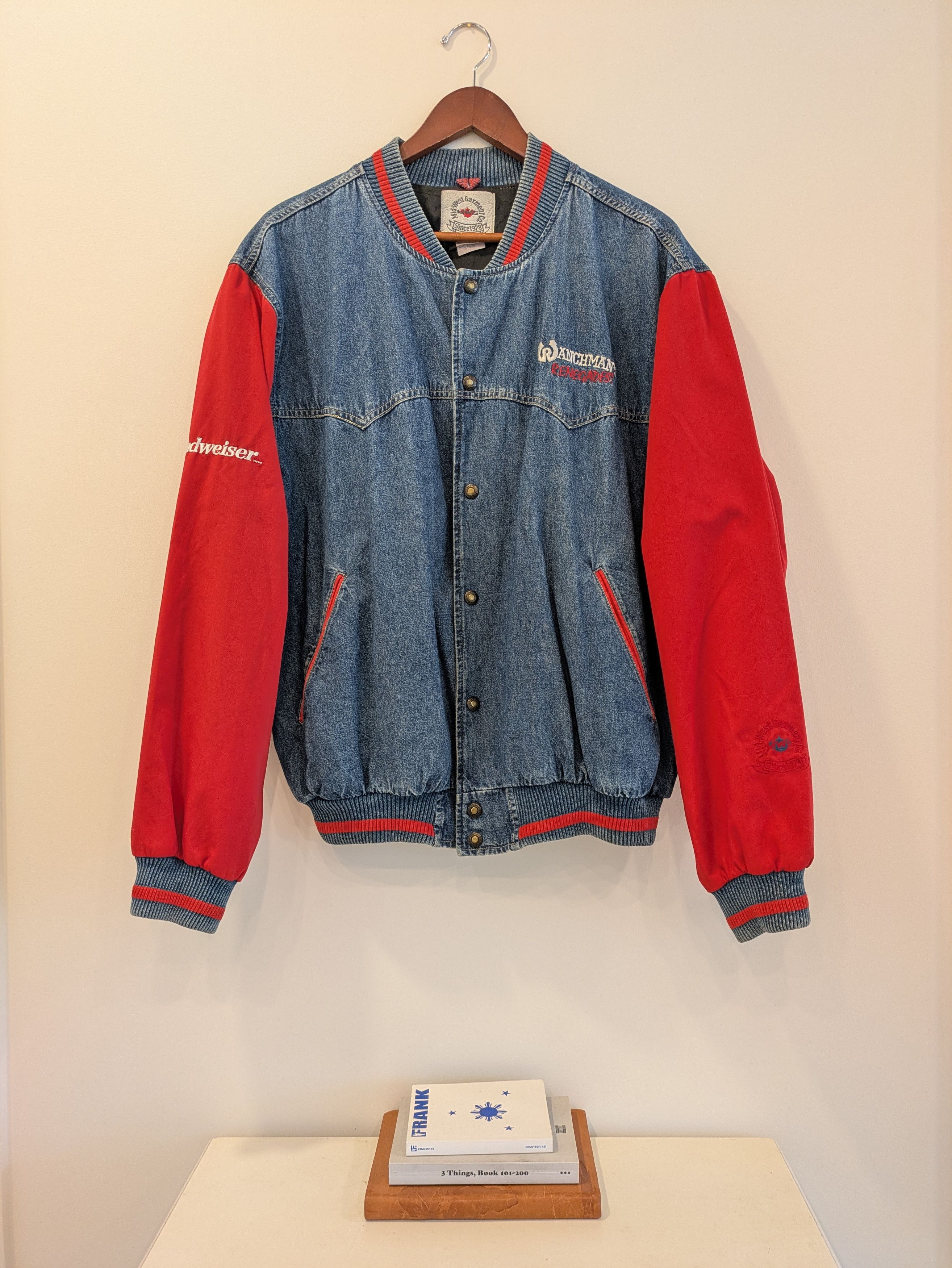 Budweiser × Vintage Budweiser Denim Aztec Club Jacket Size US L / EU 52-54 / 3 - 1 Thumbnail