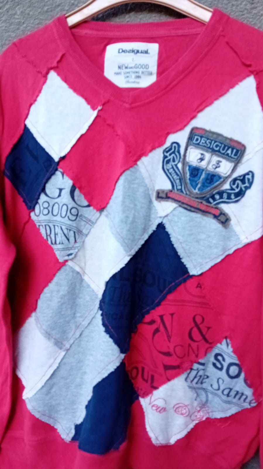 Desigual Desigual Barcelona V-neck Sweater 21J1110 sz L Size US L / EU 52-54 / 3 - 4 Thumbnail