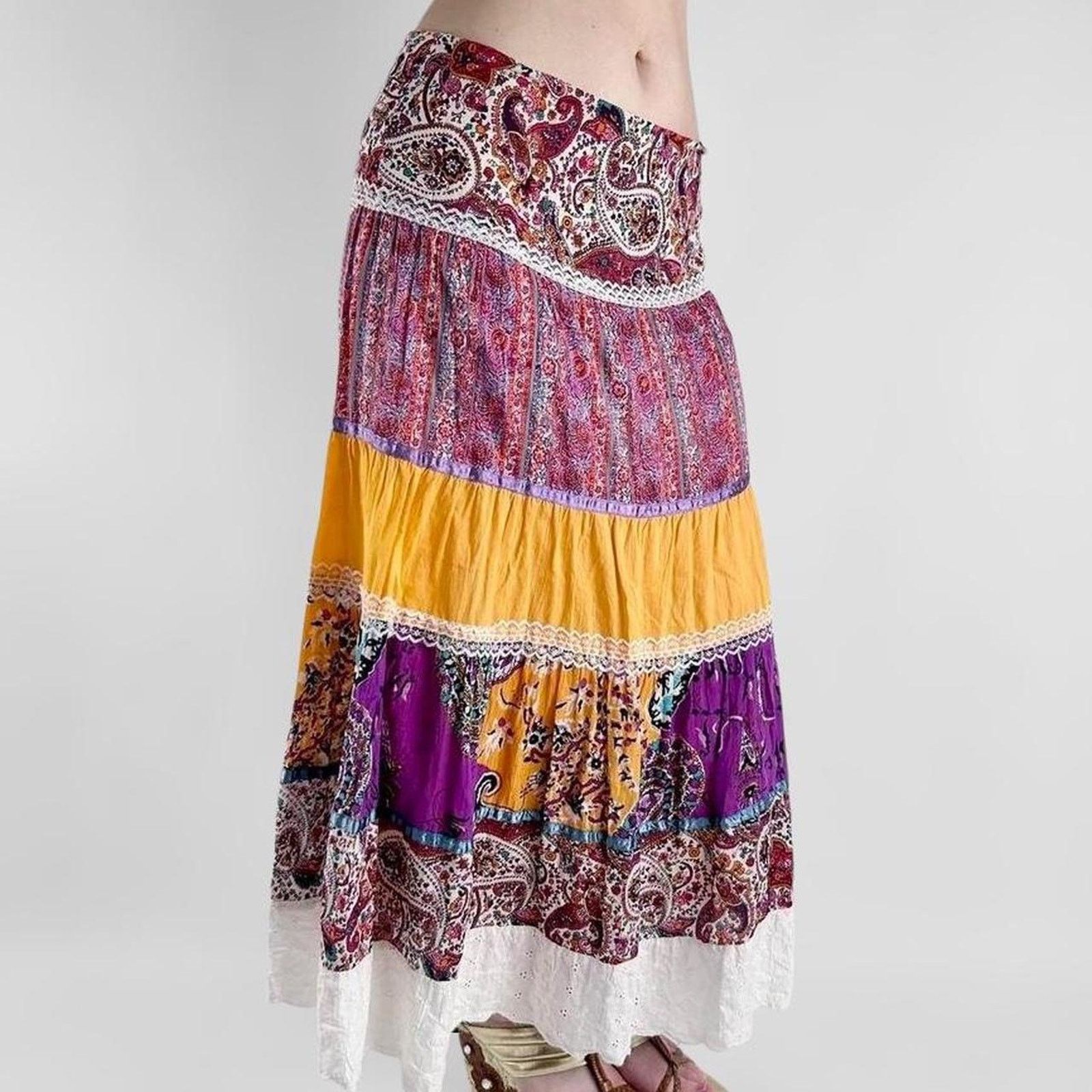 Other y2k boho festival patchwork maxi skirt Size 34" / US 12 / IT 48 - 2 Thumbnail