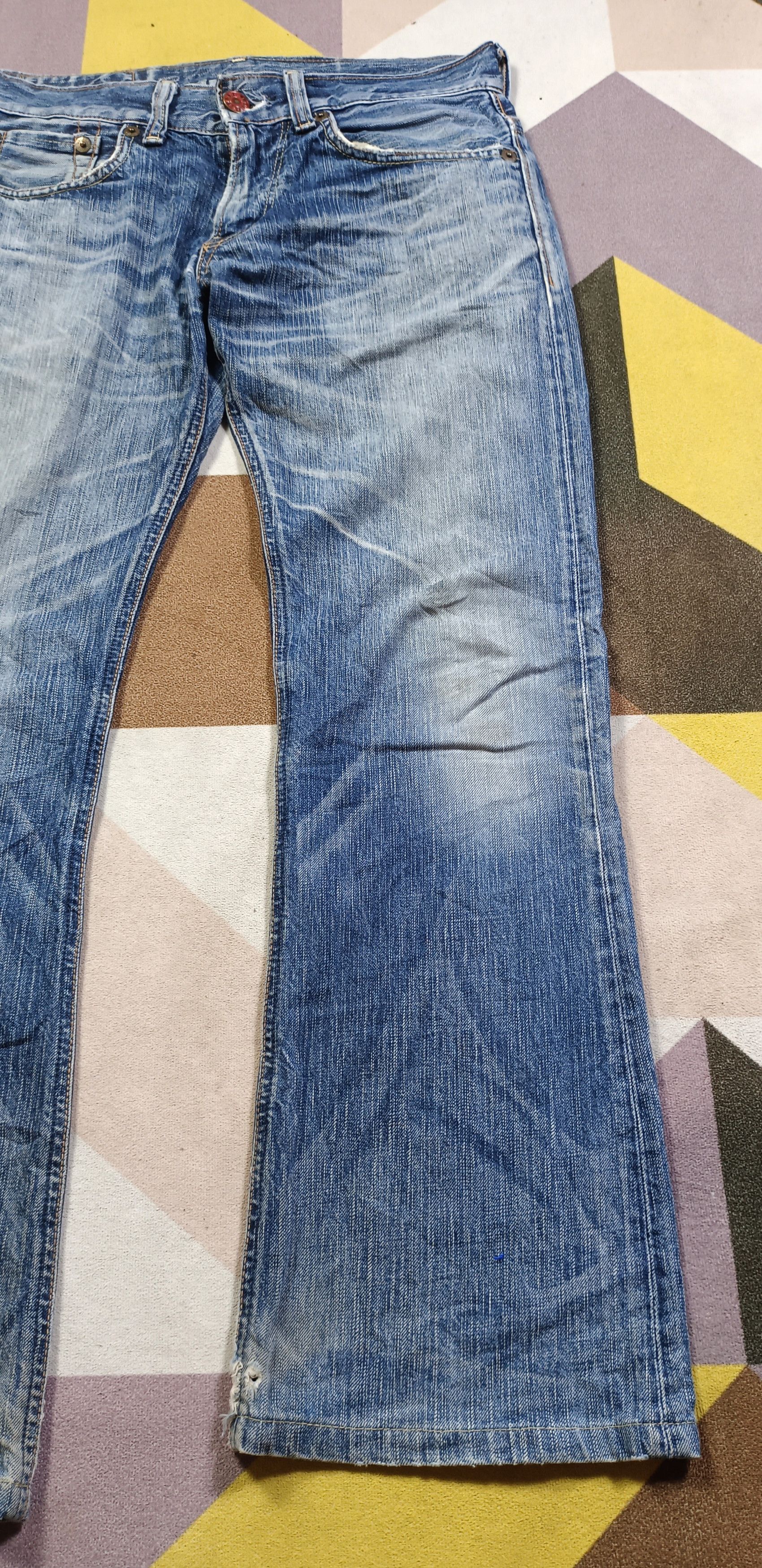 Edwin Vintage Edwin 503 Blue Trip Distressed Jeans Very Rare Size US 32 / EU 48 - 6 Thumbnail