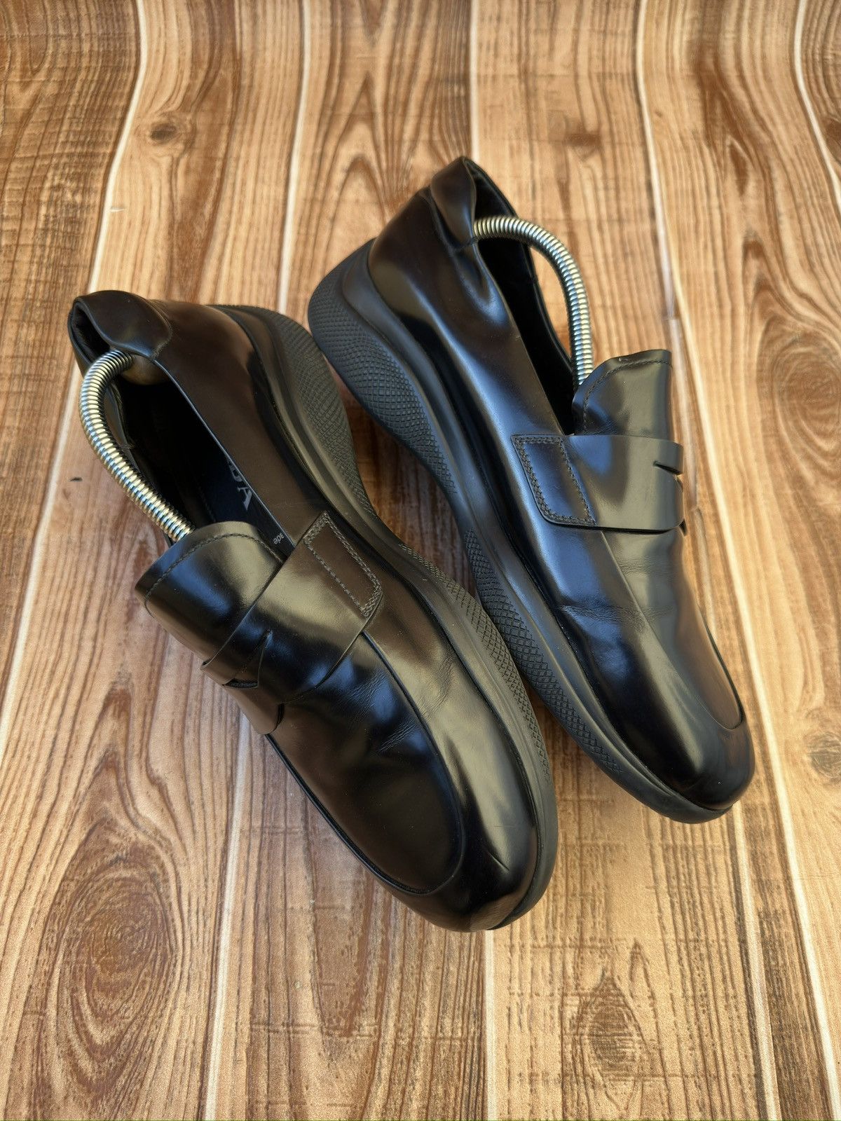 Prada Prada Americas Cup Spazzolato Leather Penny Loafer Size US 7 / EU 40 - 7 Thumbnail