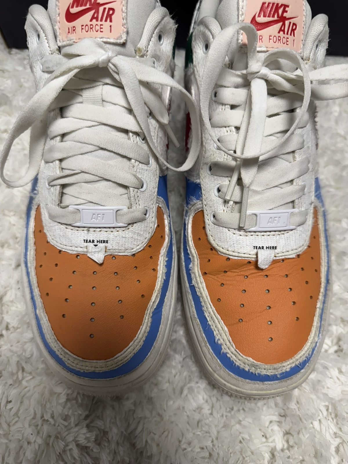 Nike Nike Air Force 1 „Tear Away“ red swoosh Size US 9 / EU 42 - 3 Thumbnail