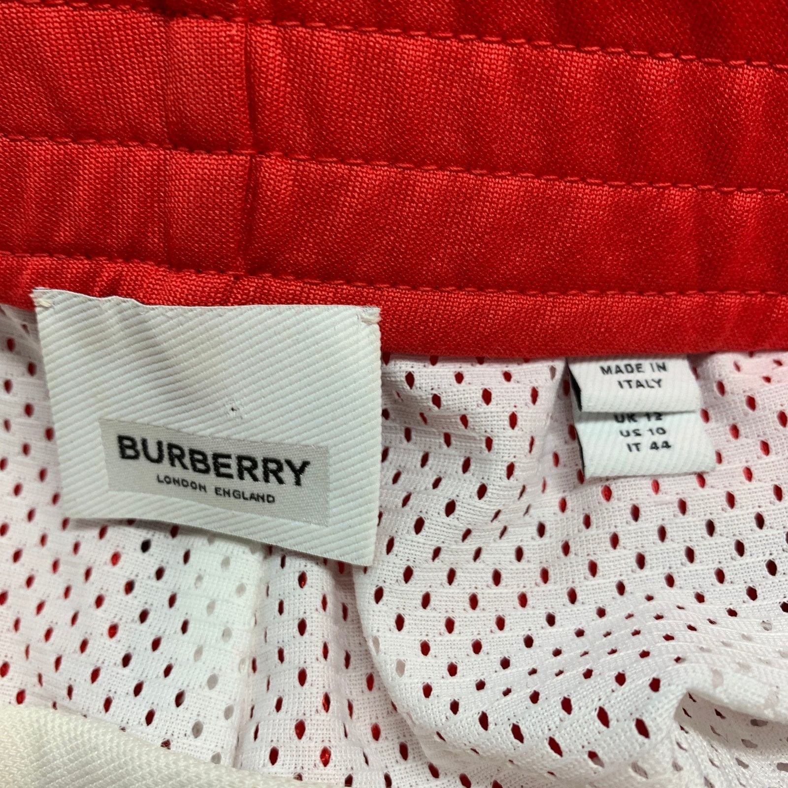 Burberry BURBERRY Size 10 Red White Polyester Cotton Casual Pants Size 32" / US 10 / IT 46 - 7 Thumbnail