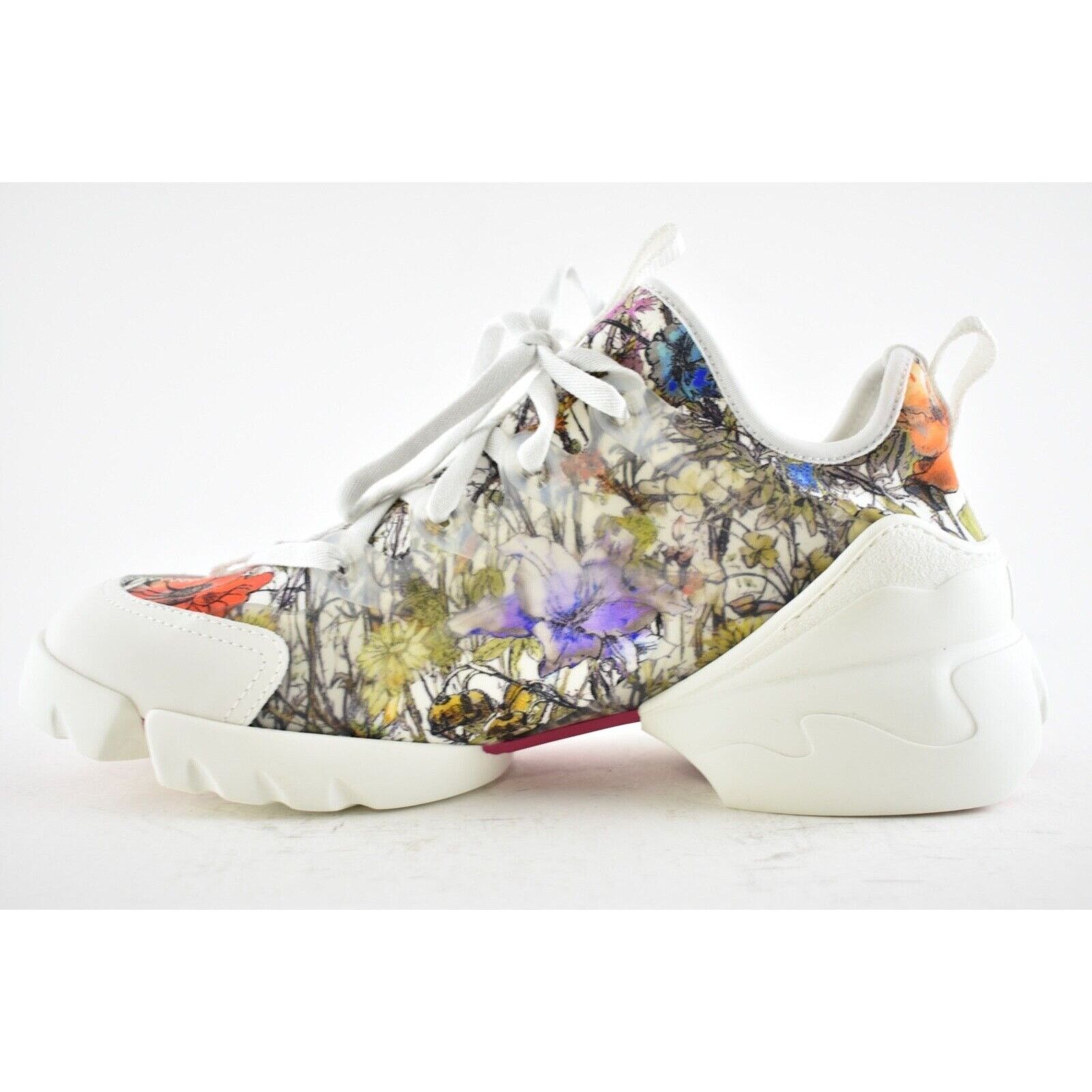 Dior D Connect Mille Fleurs Lace Up Flat Trainer Sneaker 39.5 Size US 9.5 / IT 39.5 - 9 Thumbnail