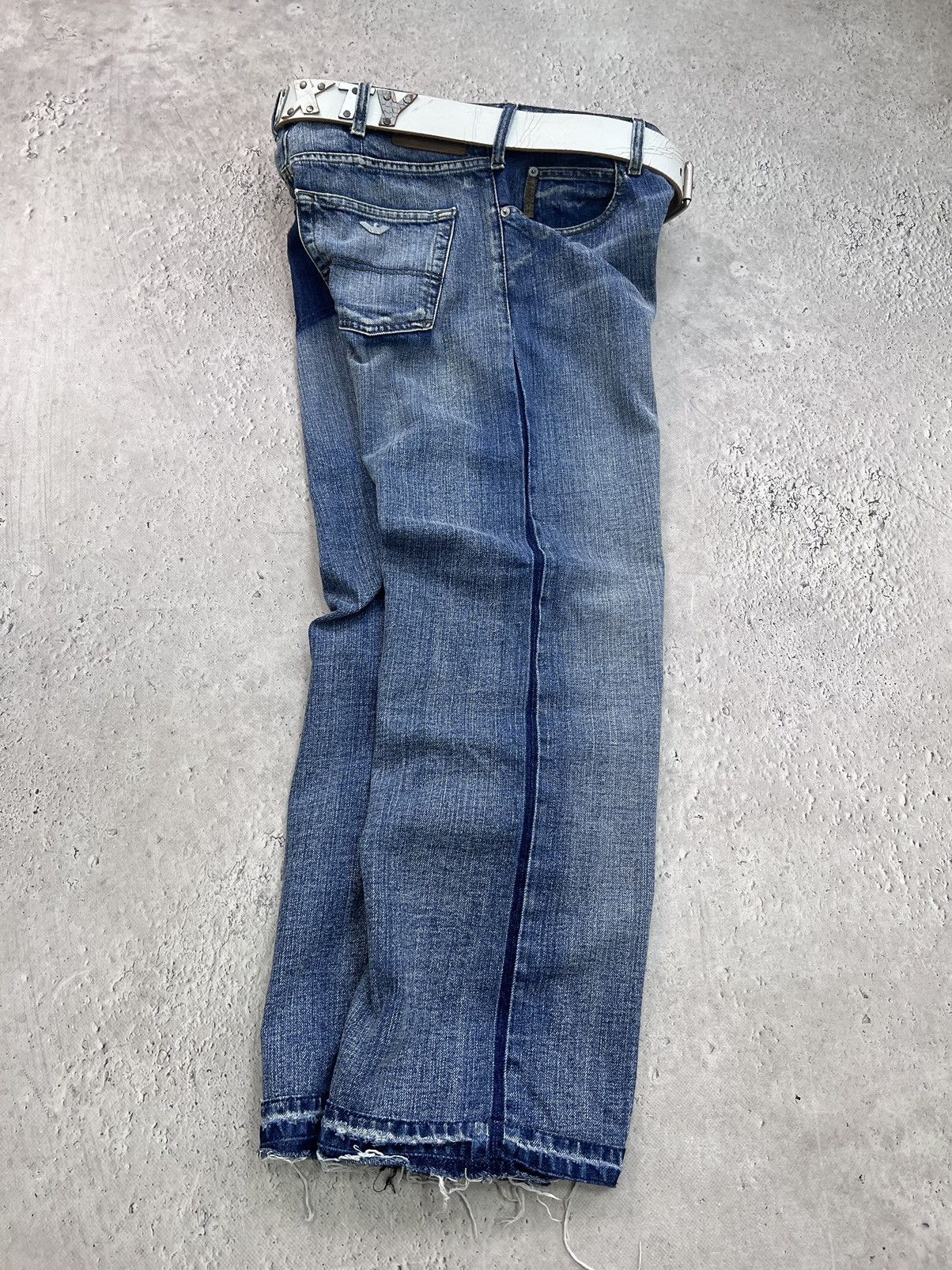 Emporio Armani Vintage Rick Owens Balenciaga Style Armani Jeans Washed 90s Size US 32 / EU 48 - 6 Thumbnail