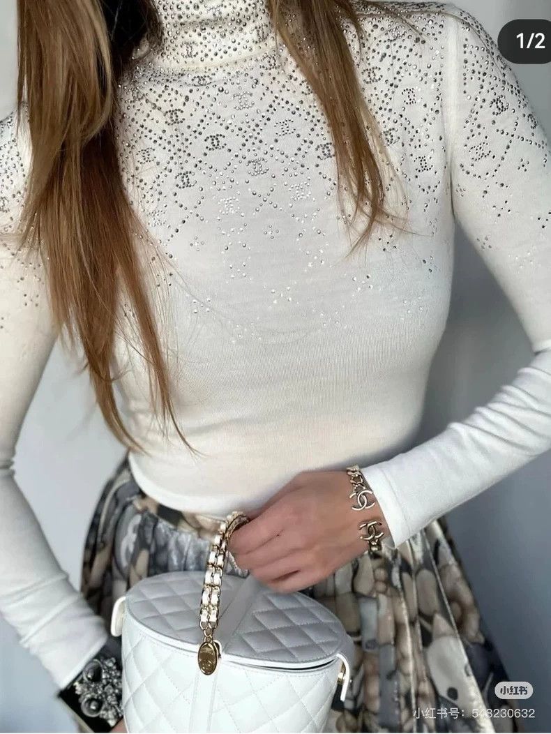 Chanel Chanel Ski series diamond check full diamond sequin double Size S / US 4 / IT 40 - 8 Thumbnail