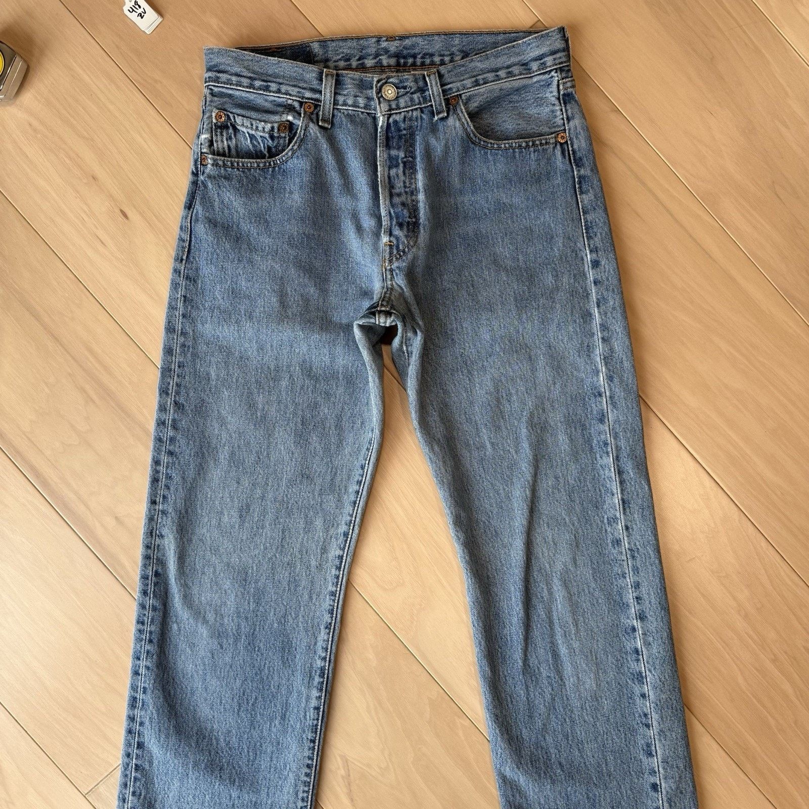 Levi's × Vintage Vintage Levis 501 Jeans 29 Blue Medium Wash Straight Denim Size US 29 - 3 Thumbnail