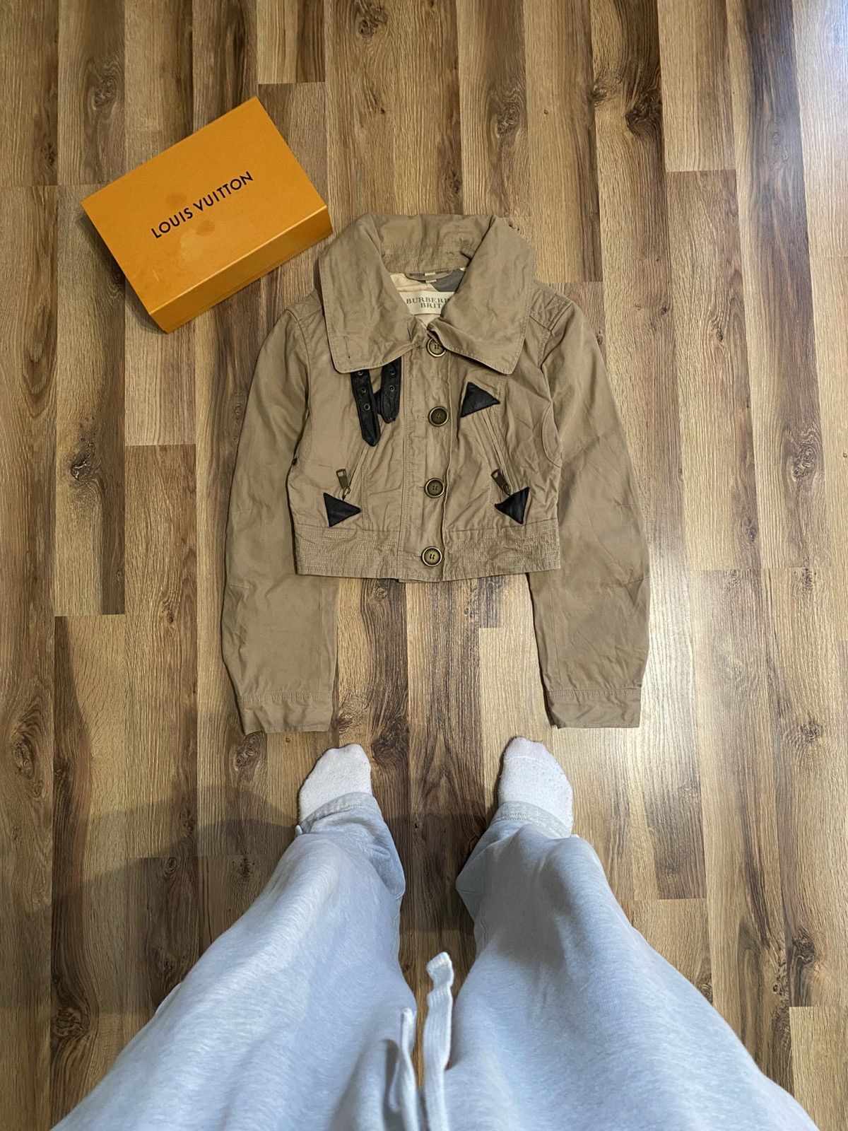Burberry × Vintage Burberry Brit Vestes Beige Size S / US 4 / IT 40 - 1 Thumbnail