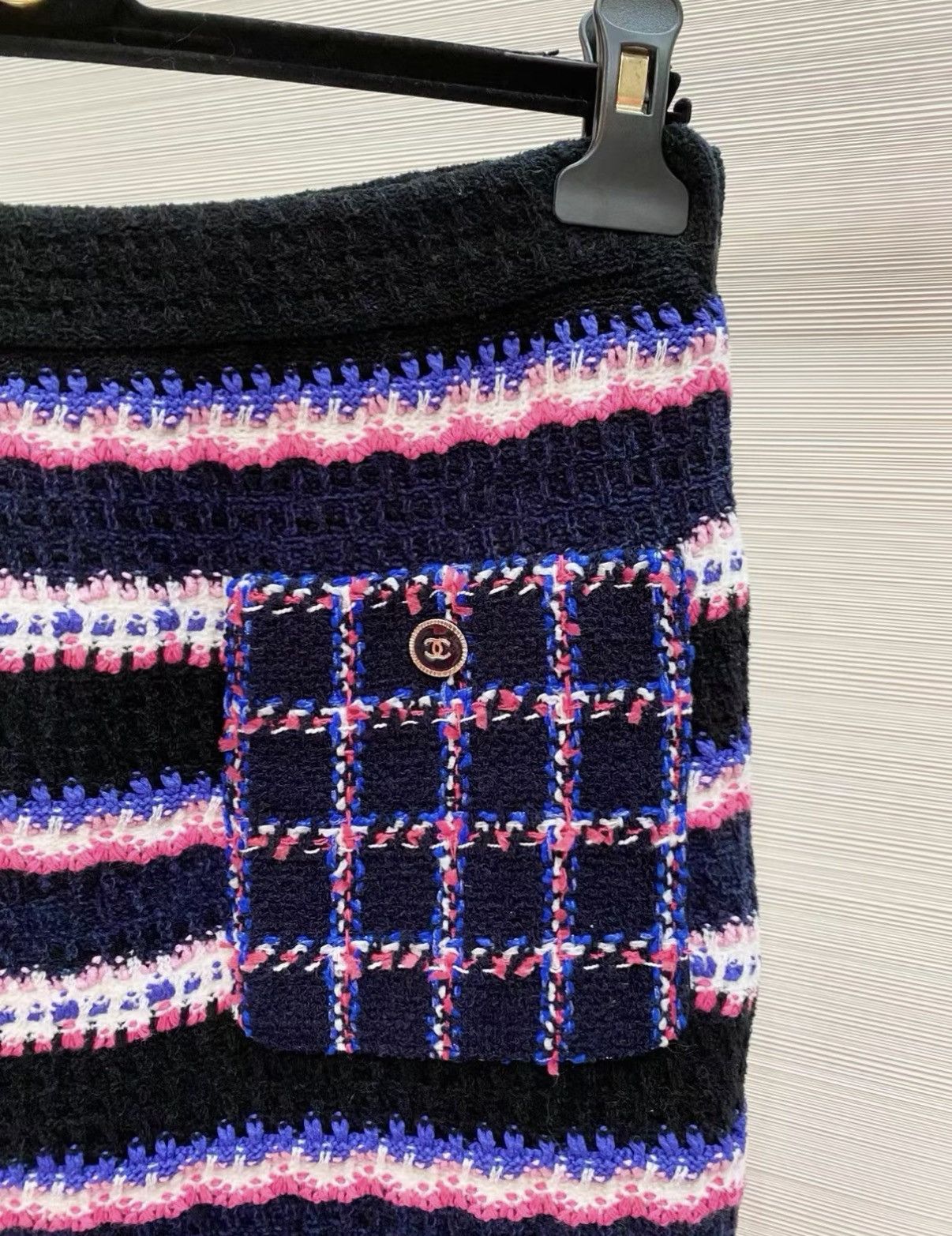 Chanel Chanel 24P Classic Purple Woven Stripe Knit Long Dress J33 Size S / US 4 / IT 40 - 3 Thumbnail