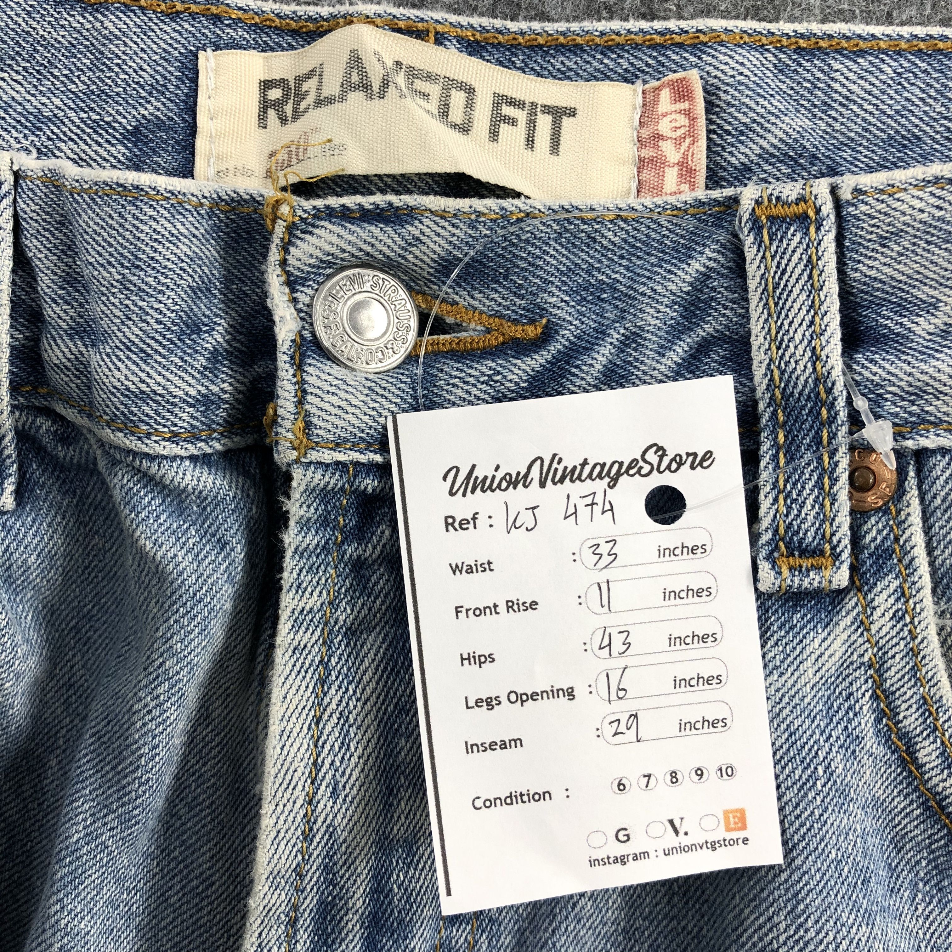 Levi's Vintage Levis 550 Jeans Dirty Medium Wash Denim KJ474 Size US 33 - 10 Thumbnail
