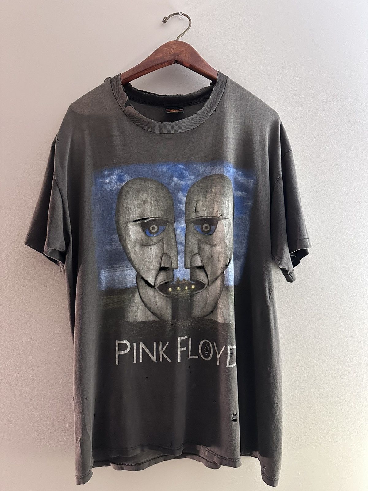 image of Brockum x Pink Floyd Vintage ‘94 Pink Floyd Division Bell T Shirt in Grey, Men's (Size XL)