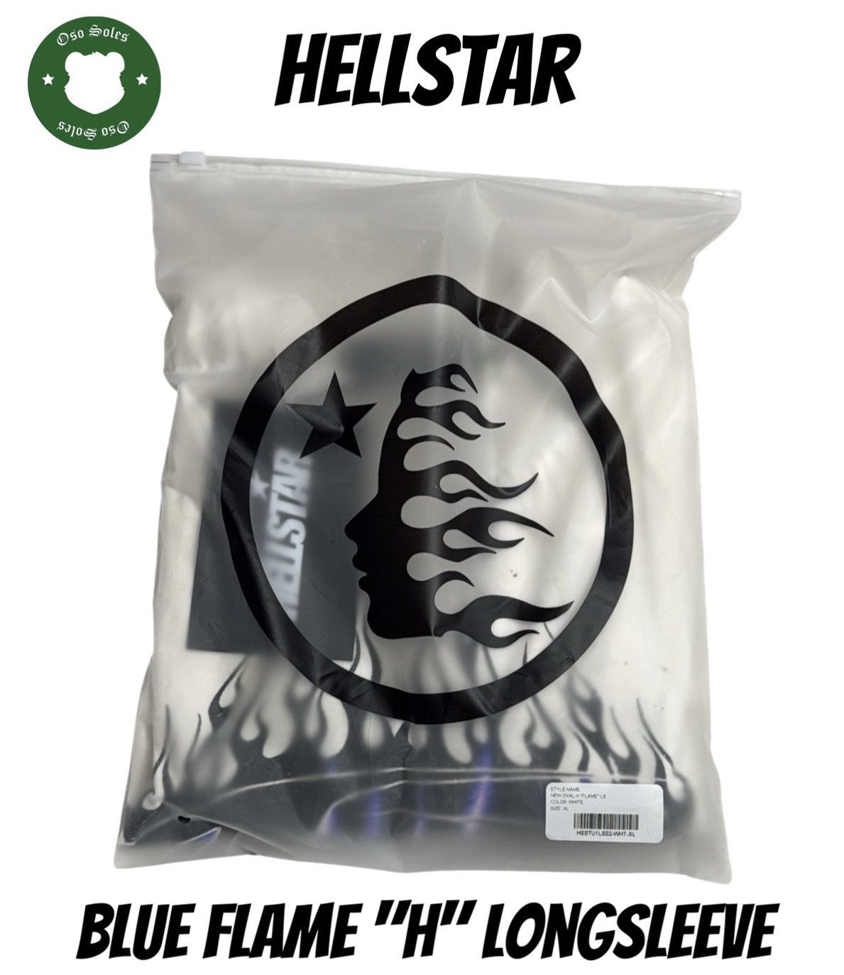 HELLSTAR Hellstar Blue Flame "H" Long Sleeve XL Size US XL / EU 56 / 4 - 8 Thumbnail