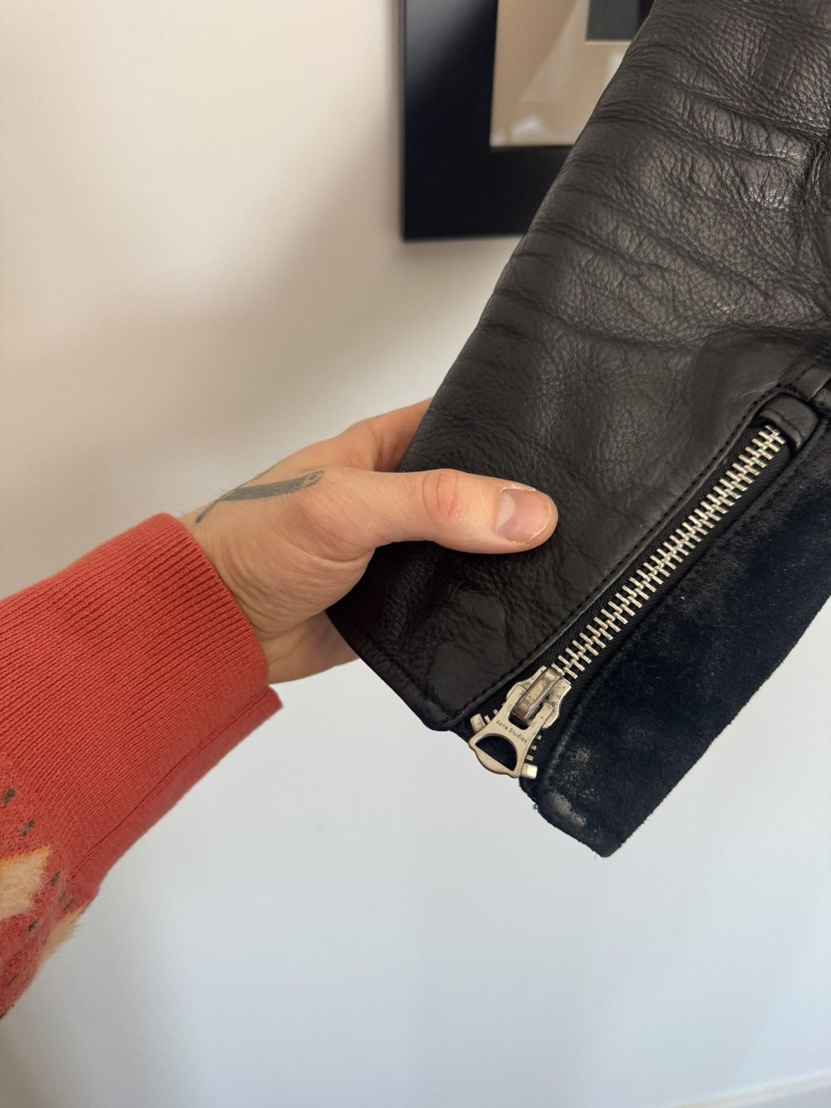 Acne Studios Acne Studios Gibson Jacket High Quality Leather Rare Black Size US L / EU 52-54 / 3 - 5 Thumbnail