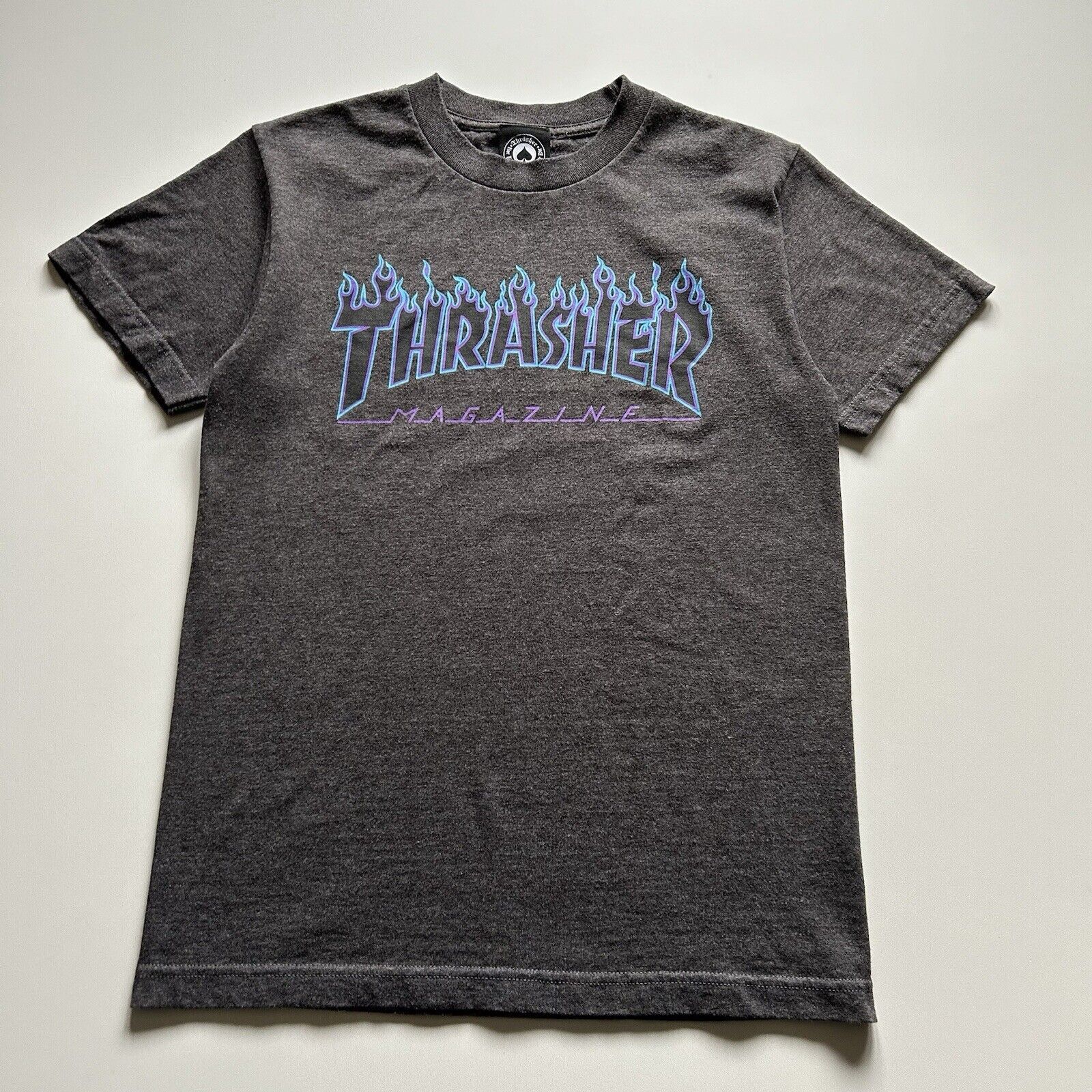 Thrasher t shirt blue flames sales