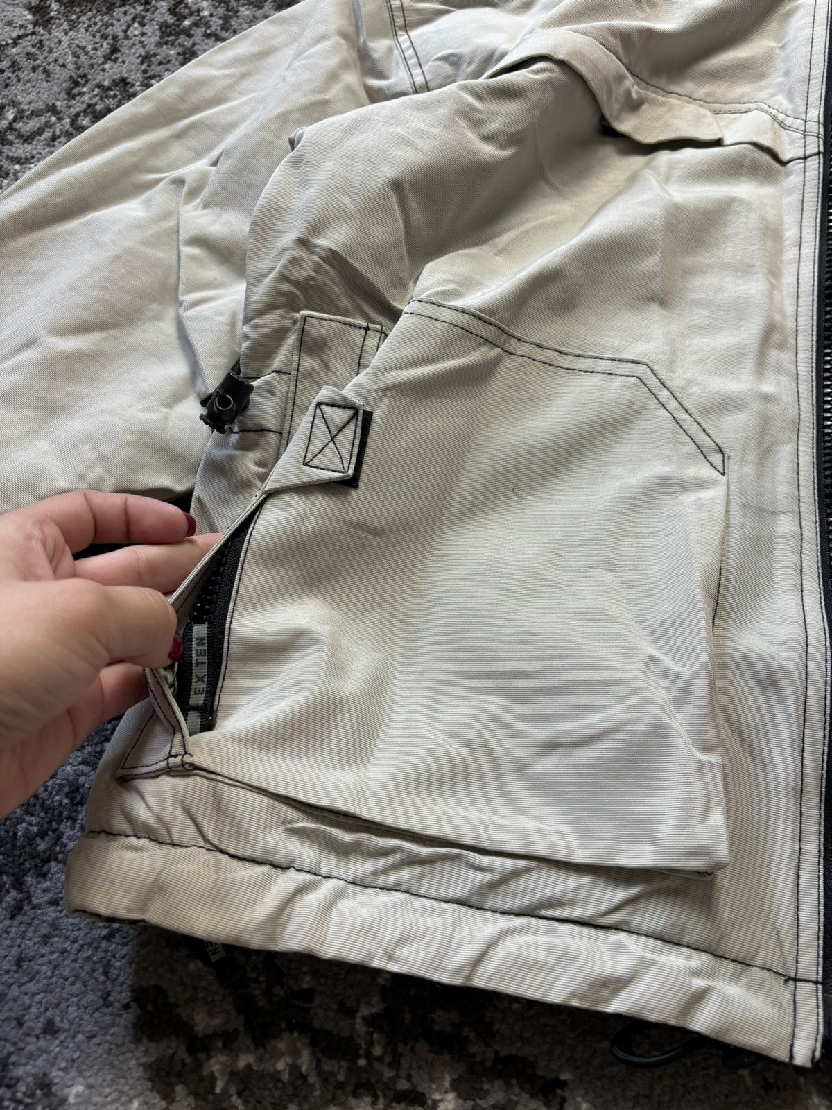 Designer × Japanese Brand × Vintage Vintage y2k nylon Ex10 japanese beige jacket Size S / US 4 / IT 40 - 5 Thumbnail
