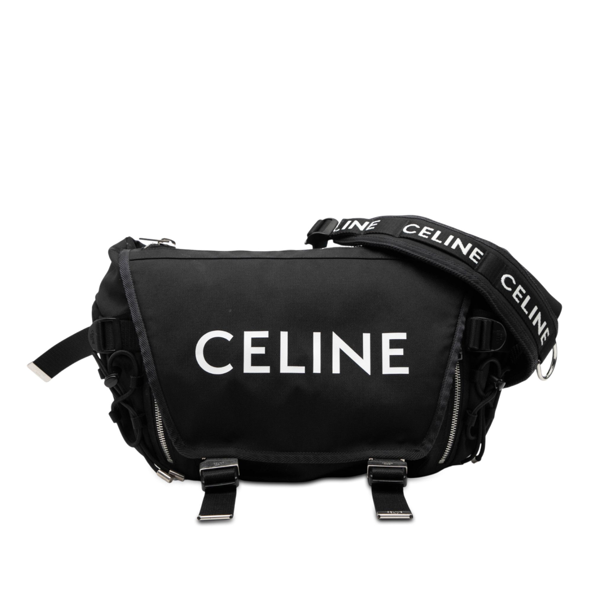 Celine Celine Medium Nylon Logo Trekking Messenger Bag Size ONE SIZE - 1 Thumbnail