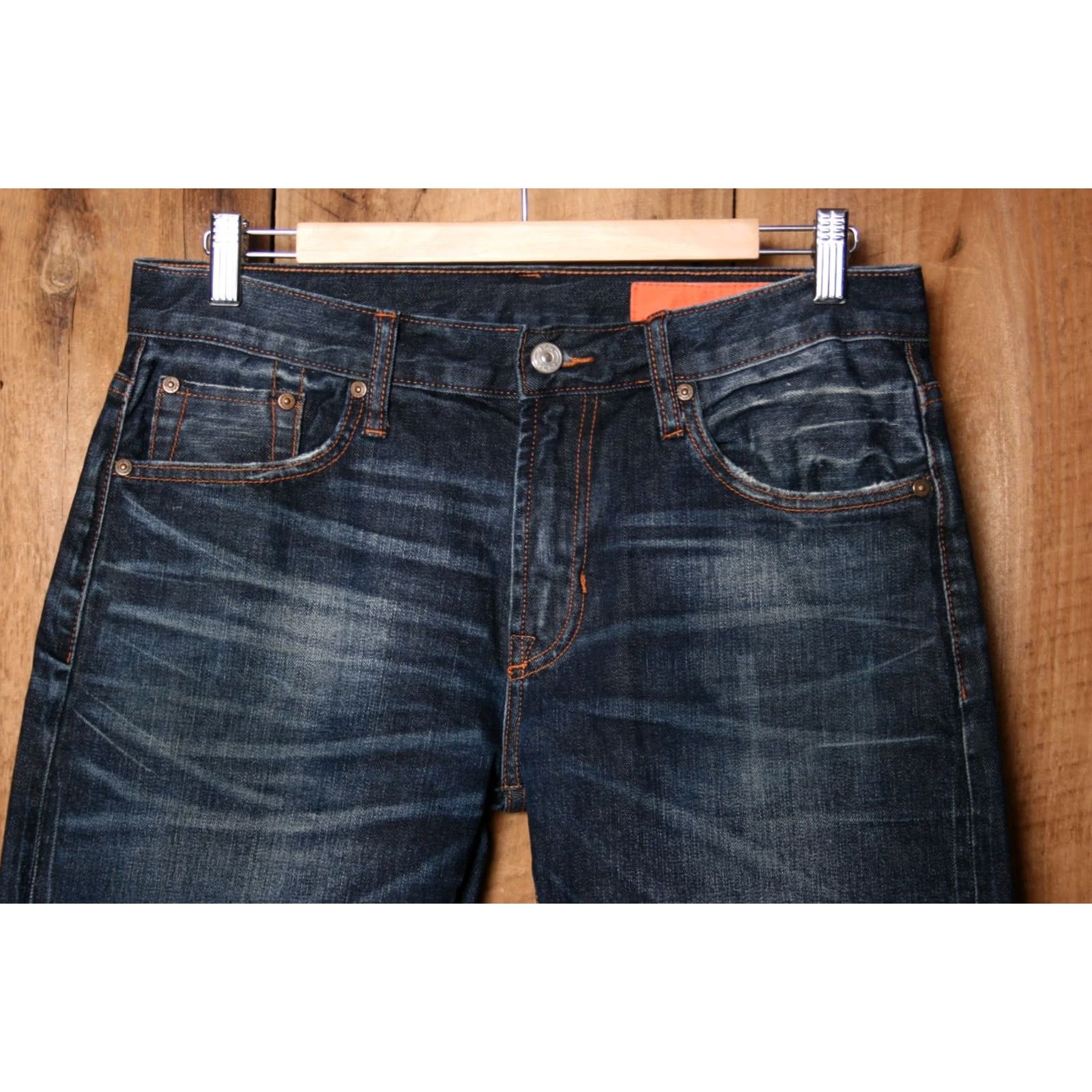 Jean Shop JEAN SHOP Jim Slim Denim Blue Jeans 31 Jeans Mens Slim Fit 31 Blue Regular Inseam 33.75 In Rod 99% Cotton 1% Lycra Selvedge Size US 30 / EU 46 - 2 Thumbnail