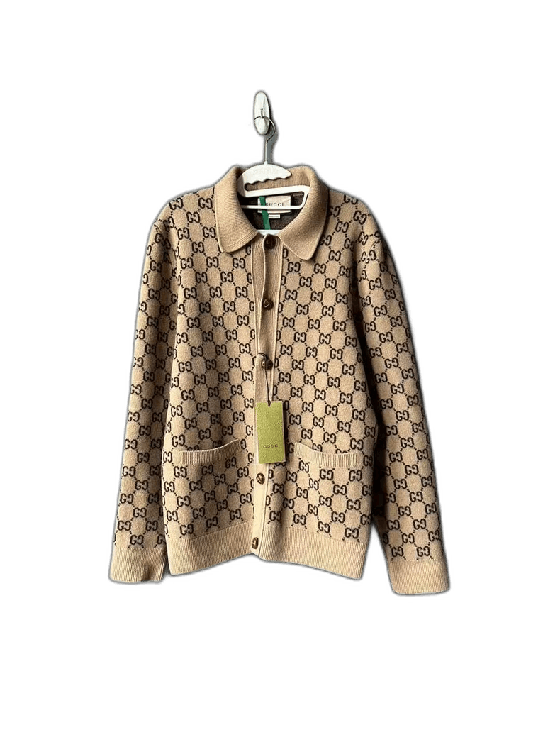 Gucci Gucci Brown Wool Logo Cardigan Coat Size US S / EU 44-46 / 1 - 1 Thumbnail
