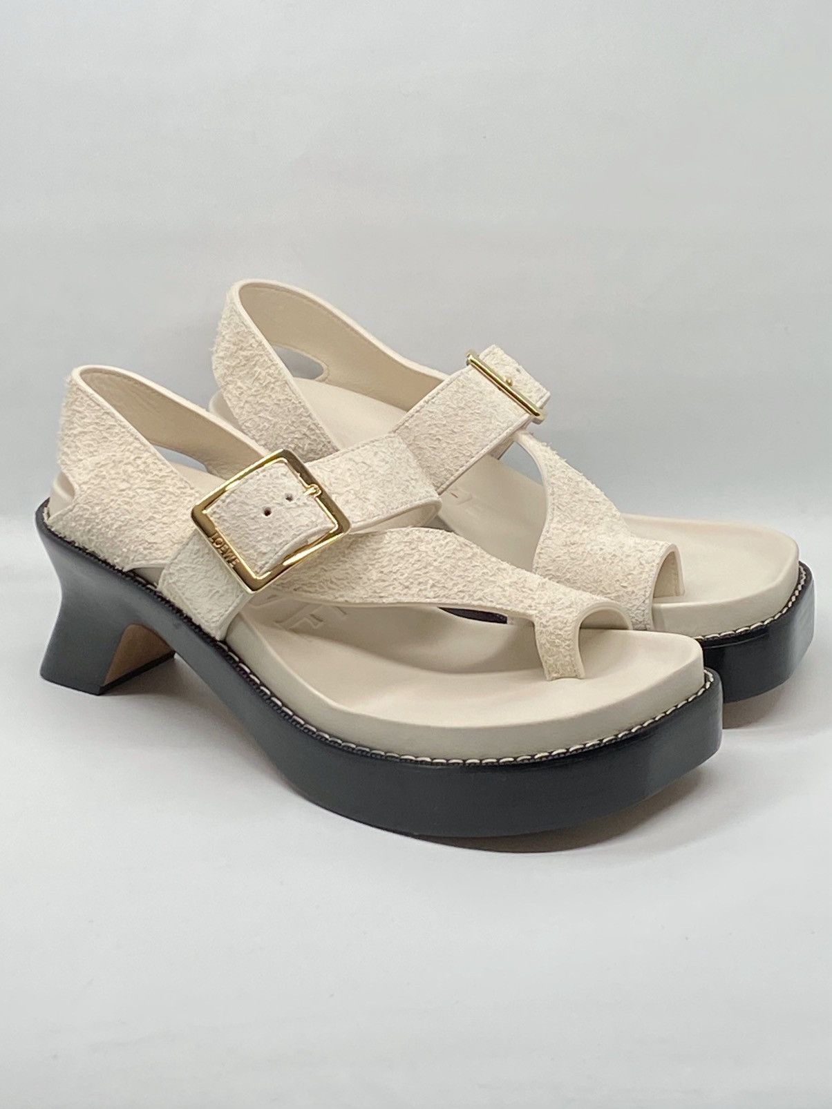 Loewe Loewe Ease heel suede sandal size 41 Size US 11 / IT 41 - 1 Thumbnail