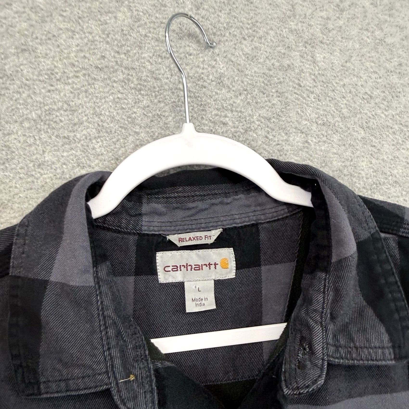 Carhartt Carhartt Hoodie Shirt Jacket Shacket Flannel Plaid L Relaxed Size US L / EU 52-54 / 3 - 4 Thumbnail