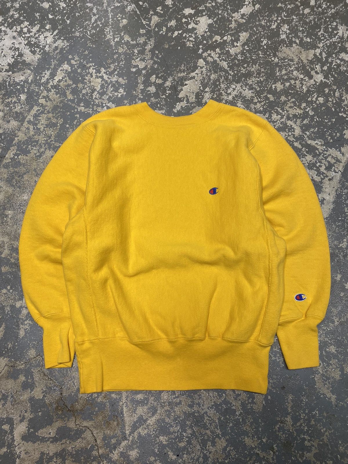 Champion × Vintage Vintage Champion Reverse Weave Yellow 90s Sweatshirt Size US M / EU 48-50 / 2 - 6 Thumbnail