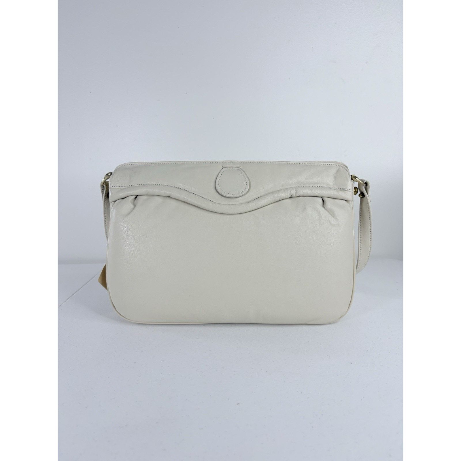 Etienne Aigner VTG 60 70s ETIENNE AIGNER Shoulder Handbag Ivory Leather NOS Size ONE SIZE - 2 Thumbnail