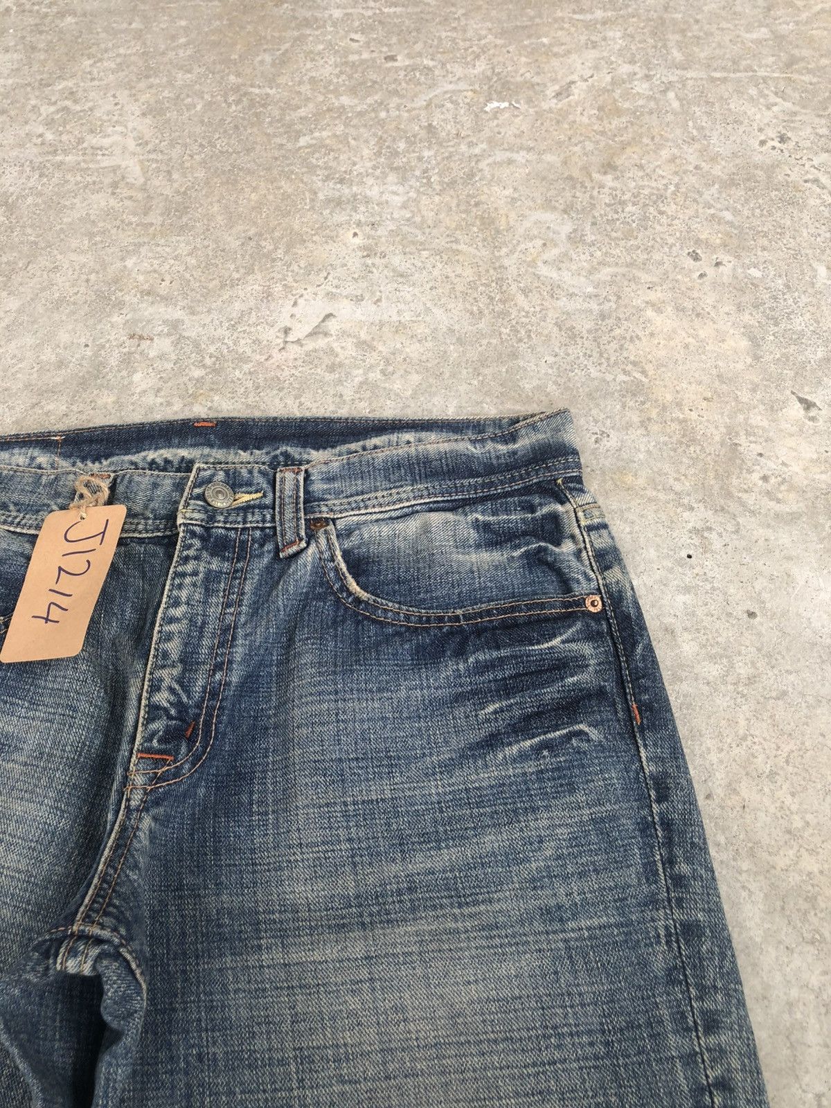 If Six Was Nine Japanese GLHEART Flared Jeans Bootcut Mud Wash Distressed Size US 33 - 16 Thumbnail