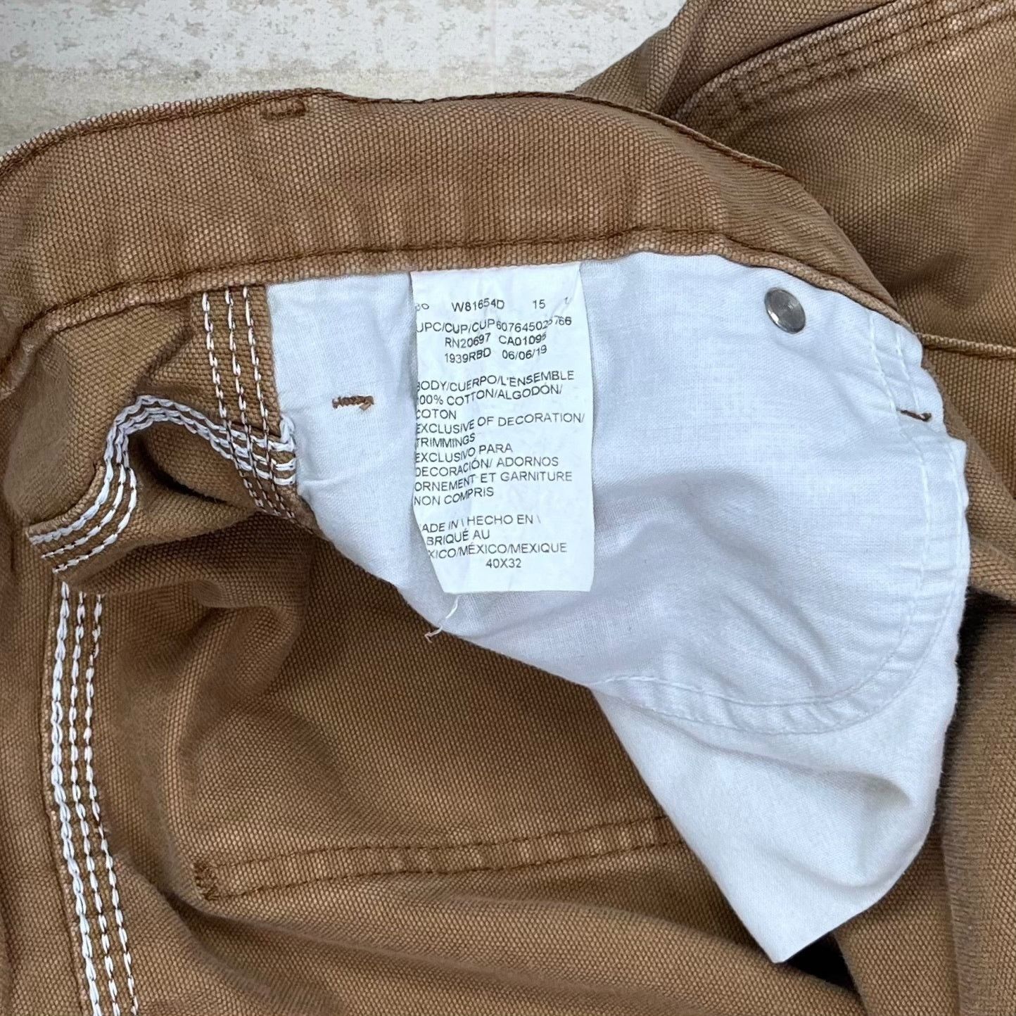 Dickies Vintage 90s Dickies Carpenter Pants 40x32 Baggy Wide Leg Tan Size US 40 / EU 56 - 4 Thumbnail