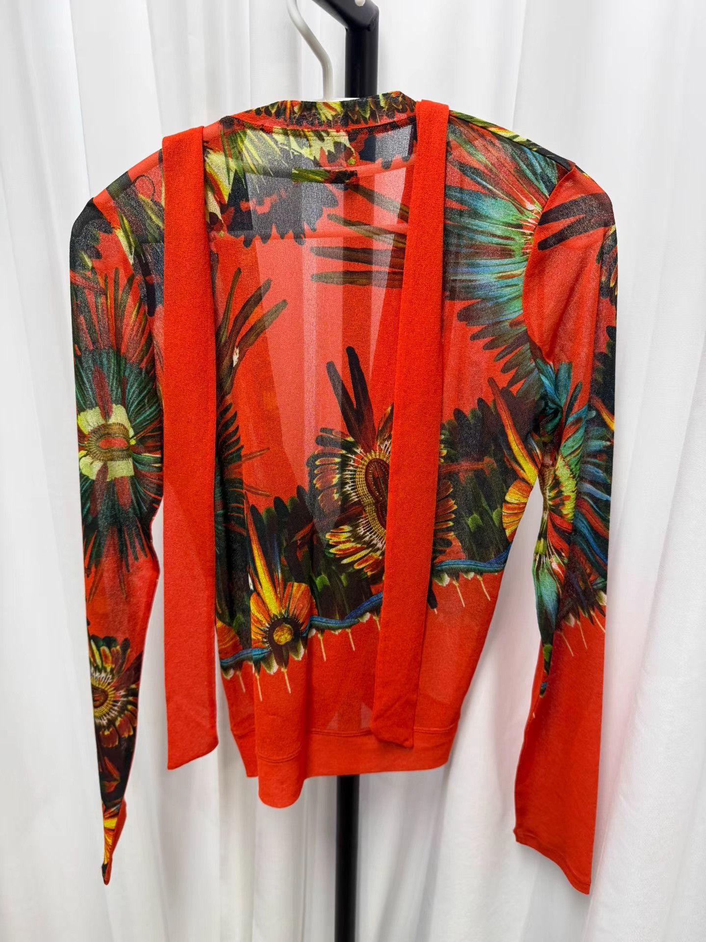Jean Paul Gaultier Jean Paul Gaultier Mesh Tie-Front Cardigan K20 Size S / US 4 / IT 40 - 7 Thumbnail