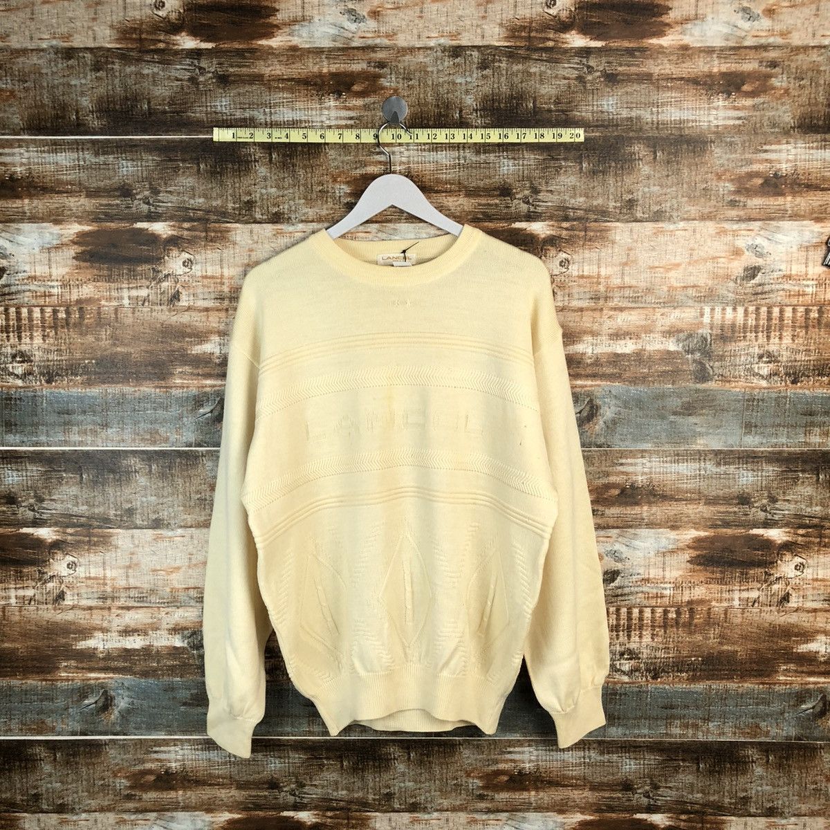 Lancel Lancel Paris vintage Cream Knitwear #A1833 Size US M / EU 48-50 / 2 - 1 Thumbnail