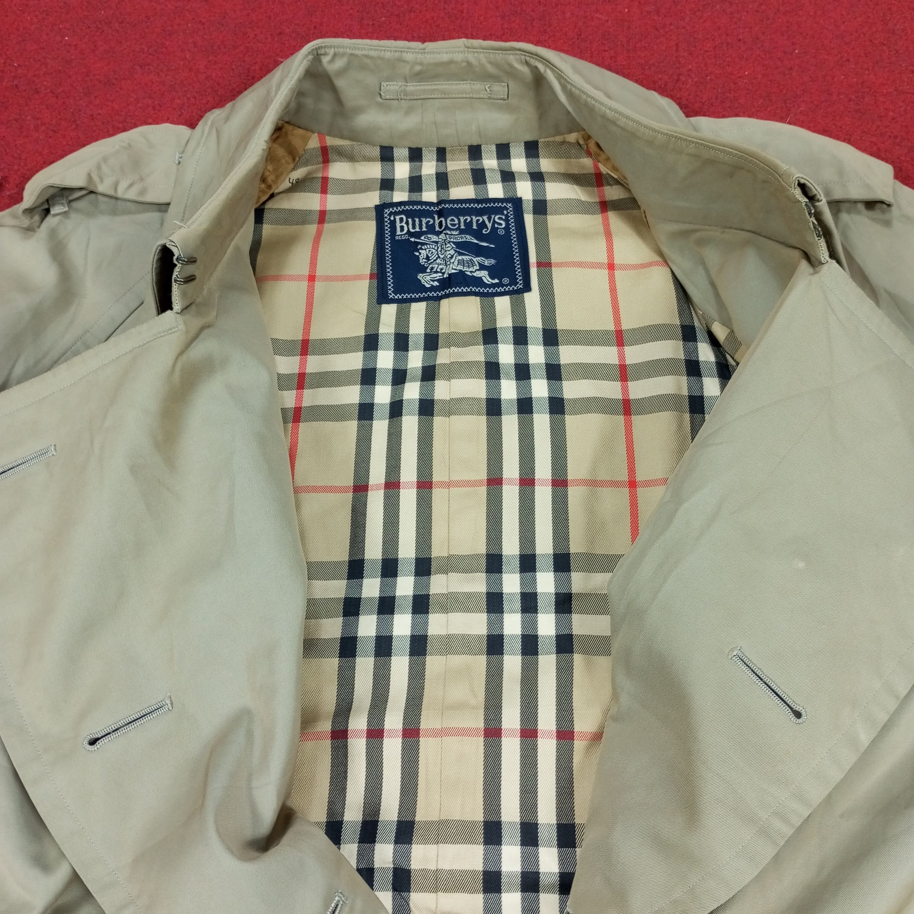 Burberry Burberrys Luxury Brand Nova Check Design Trench Jacket Size US M / EU 48-50 / 2 - 6 Thumbnail