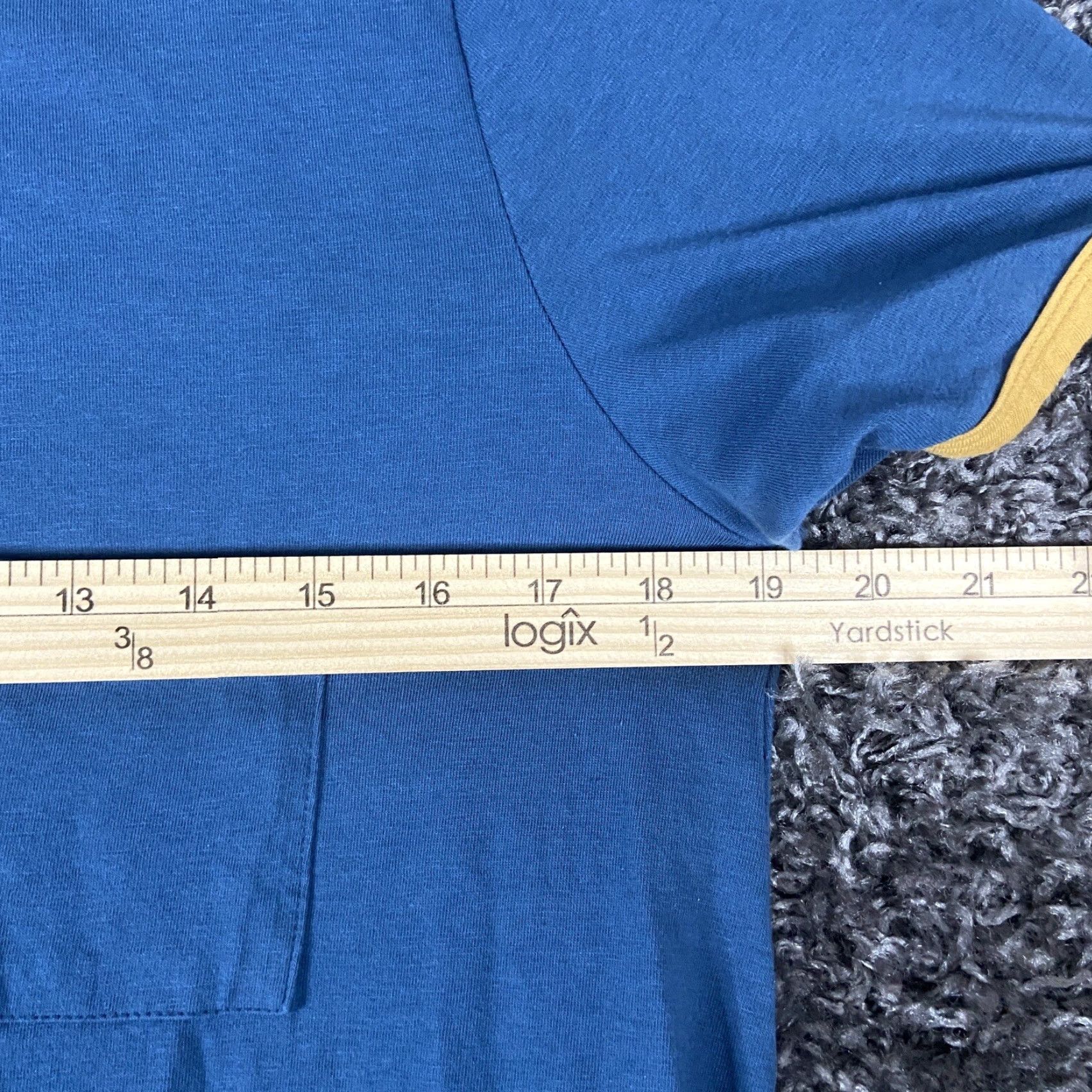 Vintage LuLaRoe Maxi Dress Blue Yellow Short Sleeve Women M Dress Length Long Women’s M Size 32" / US 10 / IT 46 - 7 Thumbnail