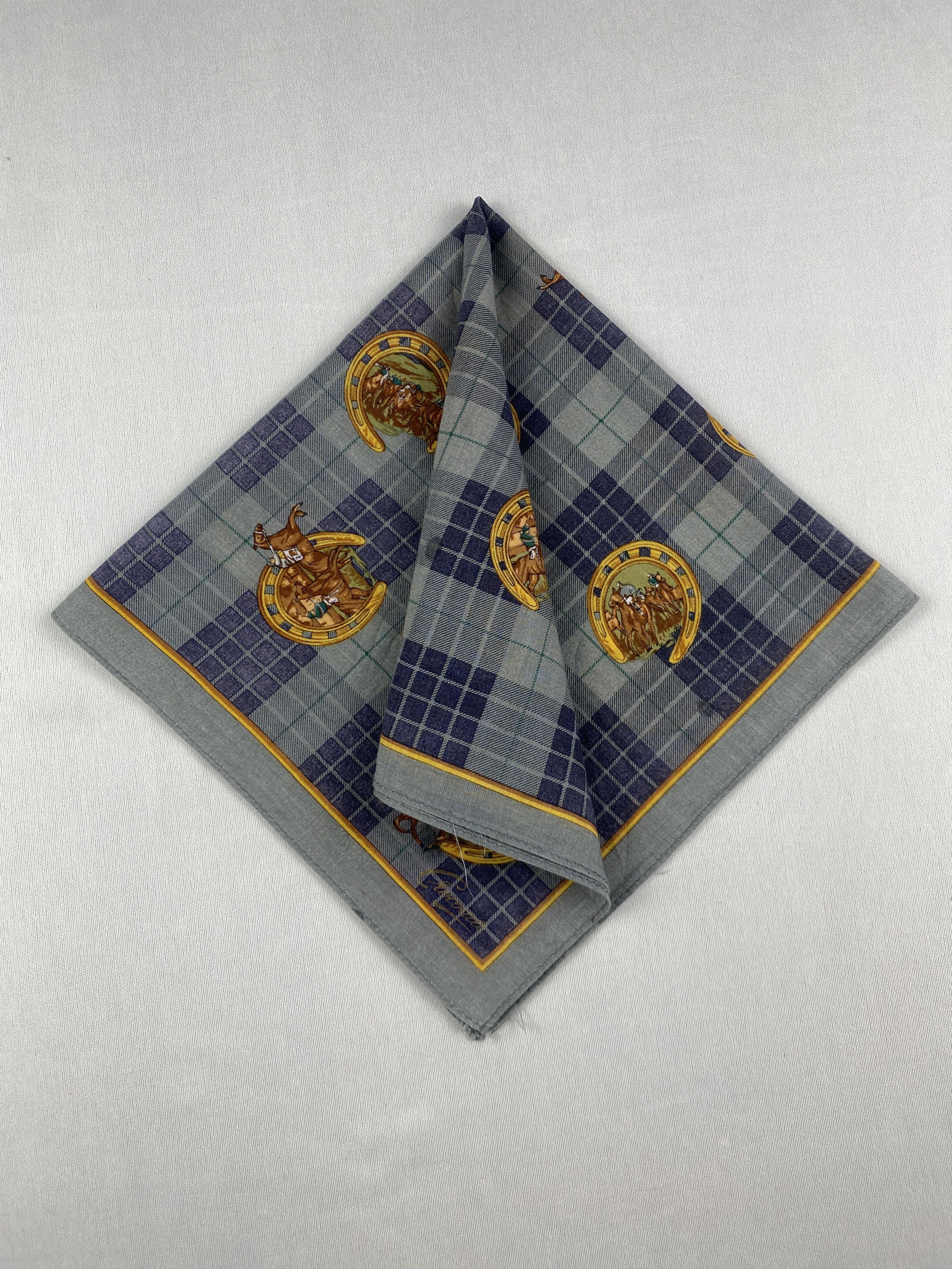 Japanese Brand Vintage Crocodile Handkerchief Pocket Square Bandana HM0030 Size ONE SIZE - 2 Thumbnail