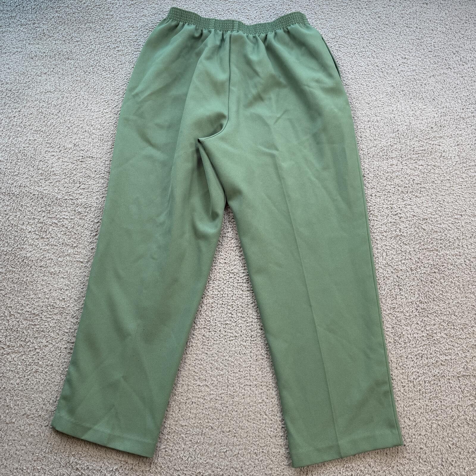 Other Vintage BonWorth Green Elastic Waist Petite Pants Womens L Size 36" / US 14 / IT 50 - 2 Thumbnail