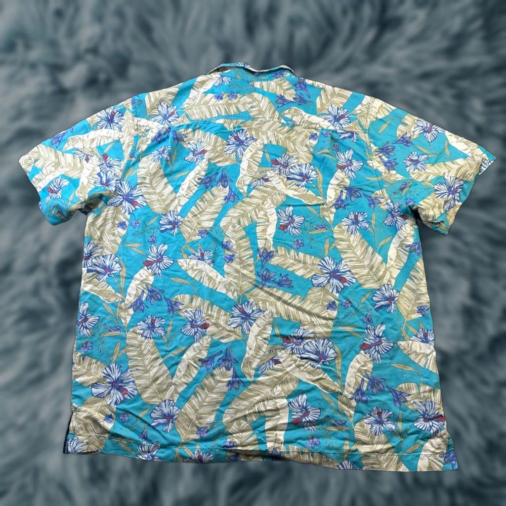 Tommy Bahama Tommy Bahama Island Zone Shirt Mens XL Blue Floral Button-Up Short Sleeve Casual Classic Size US XL / EU 56 / 4 - 1 Thumbnail