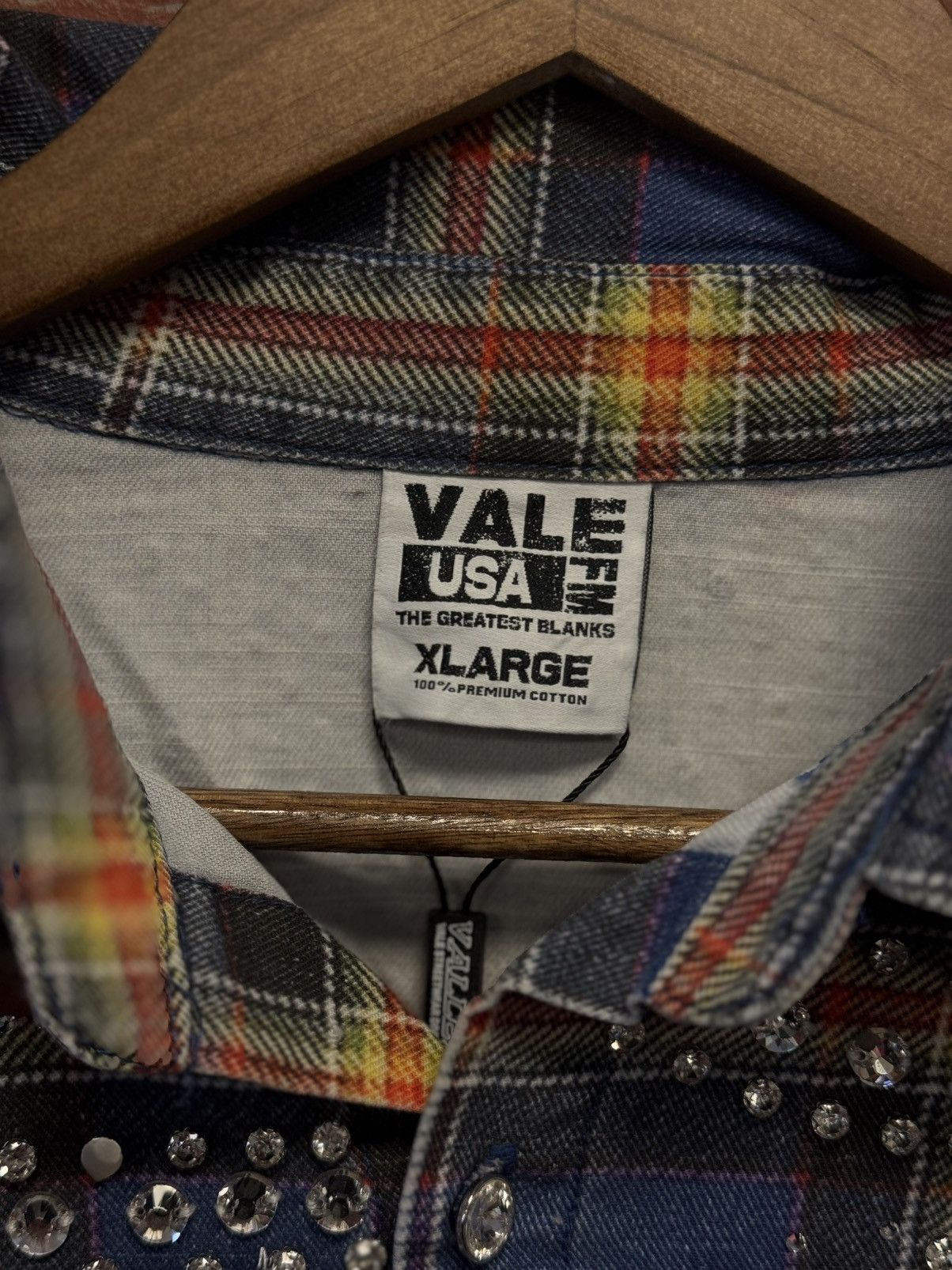 Vale Valley Crystal Flannel Long Sleeve Stones Size XL (NEW) 💎 Size US XL / EU 56 / 4 - 9 Thumbnail