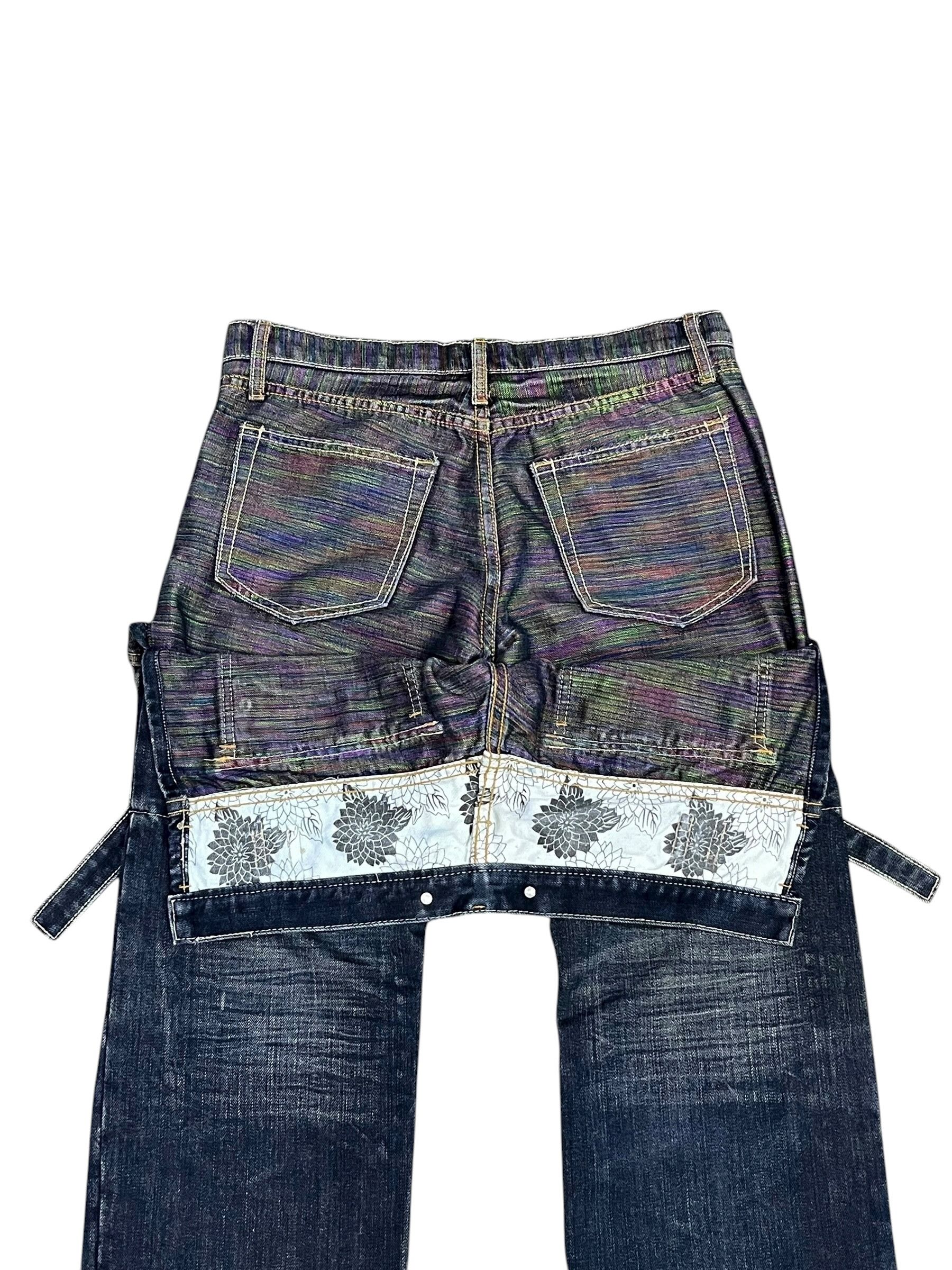 Real Japan Blues Gumu Int'l Grunge Hybrid Double Waist Jeans W31 Rare Size US 31 - 7 Thumbnail