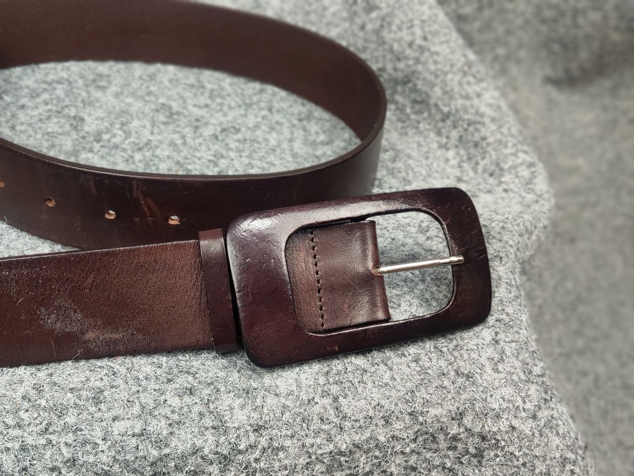 Other Fabrizio Mancini leather Itali Classic Brown Vintage Belt Size ONE SIZE - 8 Thumbnail