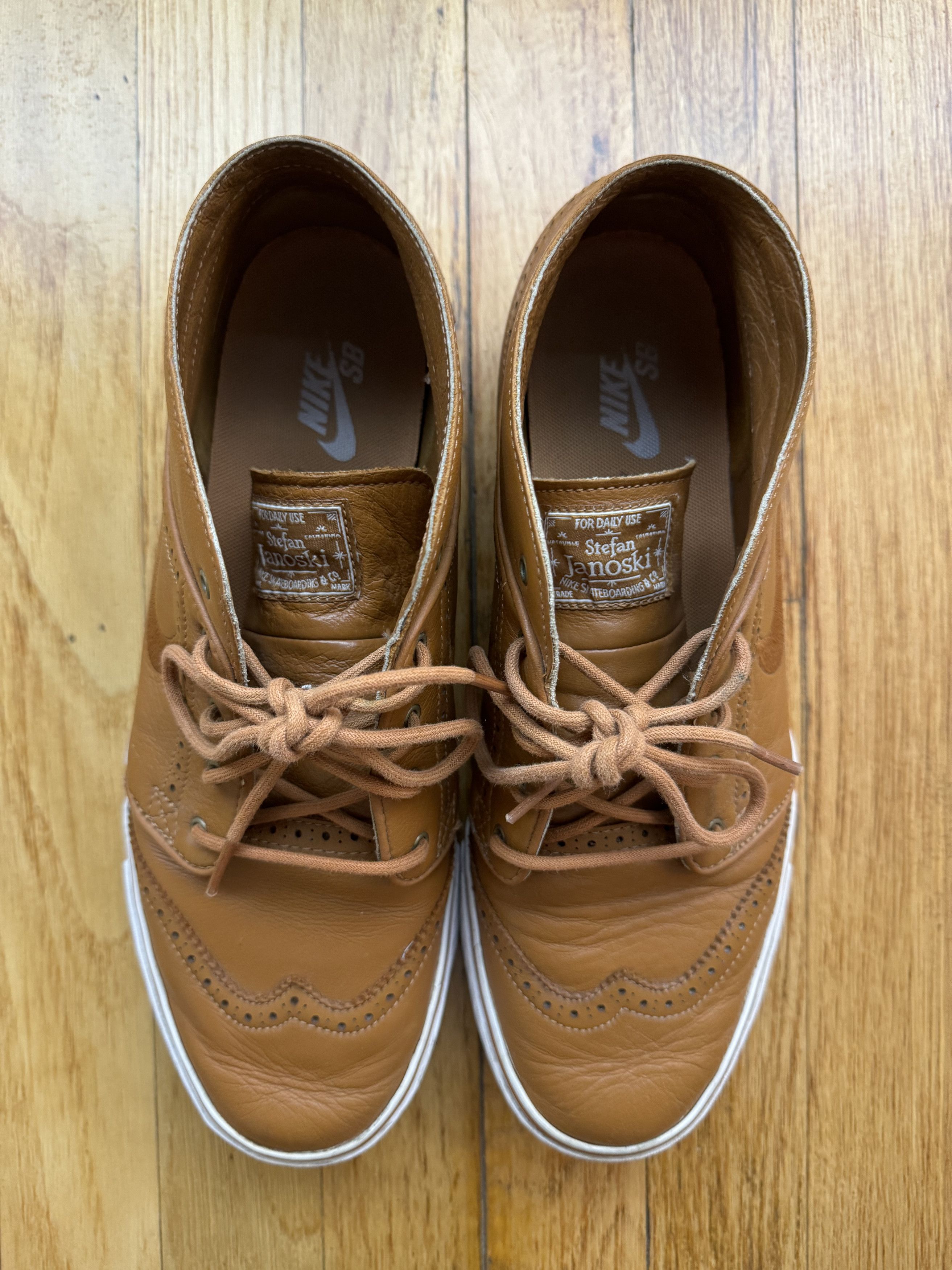 Nike Nike SB Zoom Janoski Mid Premium Brogue Chestnut Size US 10.5 / EU 43-44 - 4 Thumbnail