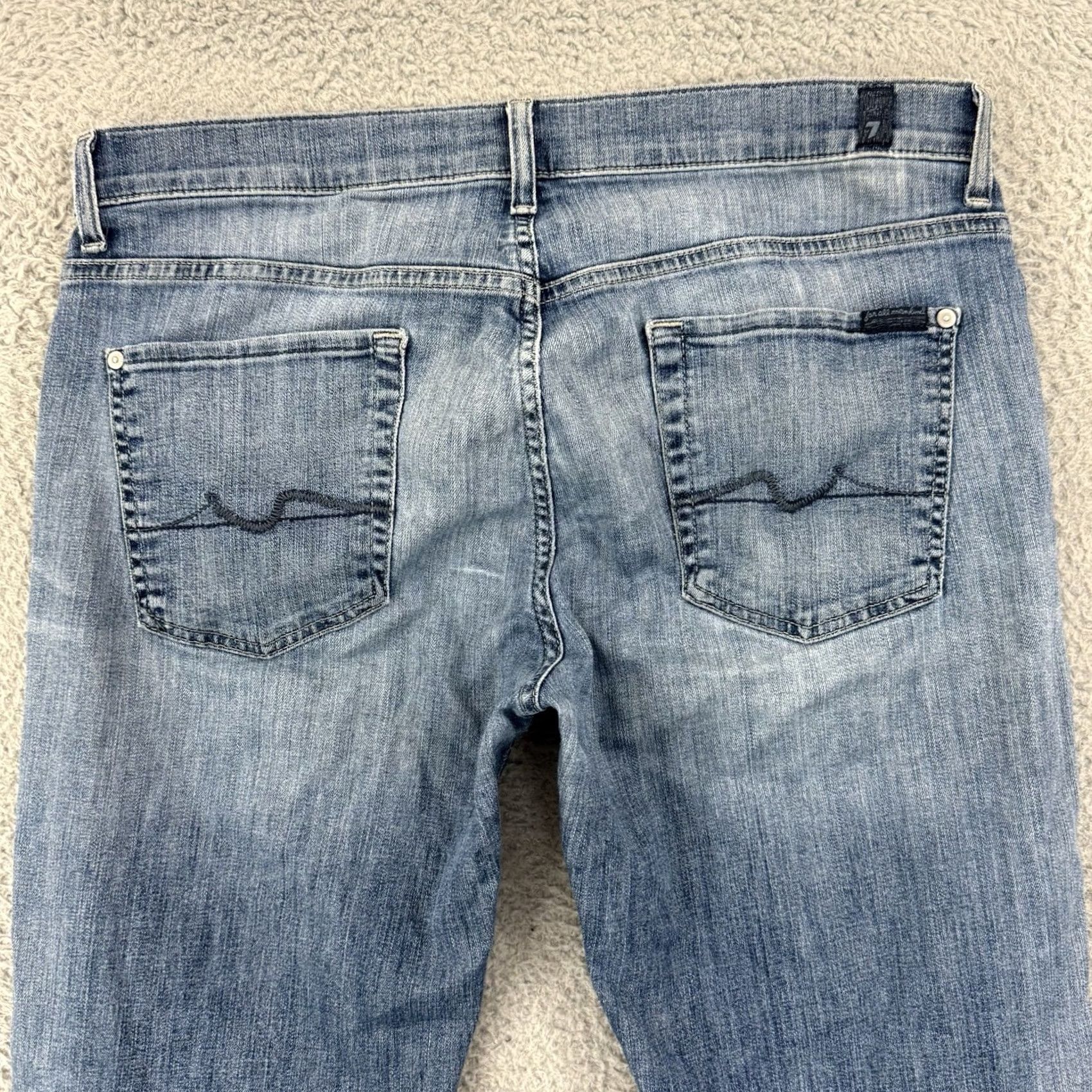 7 For All Mankind 7 For All Mankind Jeans Bootcut Mens 34x31 Blue Denim Stretch 5-Pocket City USA Size US 34 / EU 50 - 7 Thumbnail