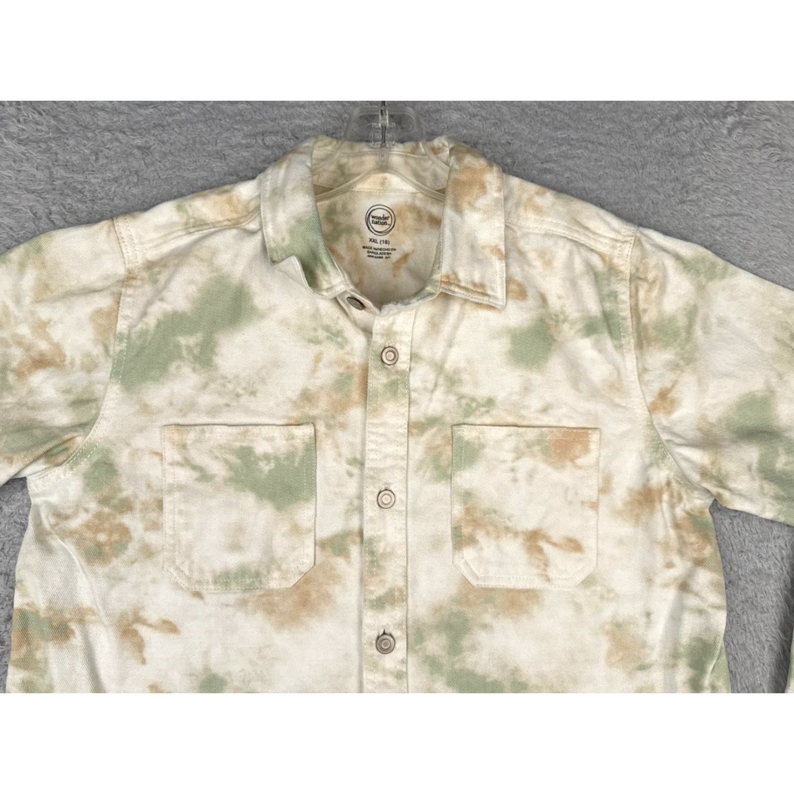 Vintage VINTAGE AriZona Denim Jacket Shirt Girls 2XL Green Long Sleeve 80s 90s Embroidered Pockets Button Up Womens Size 40" / US 18 - 4 Thumbnail