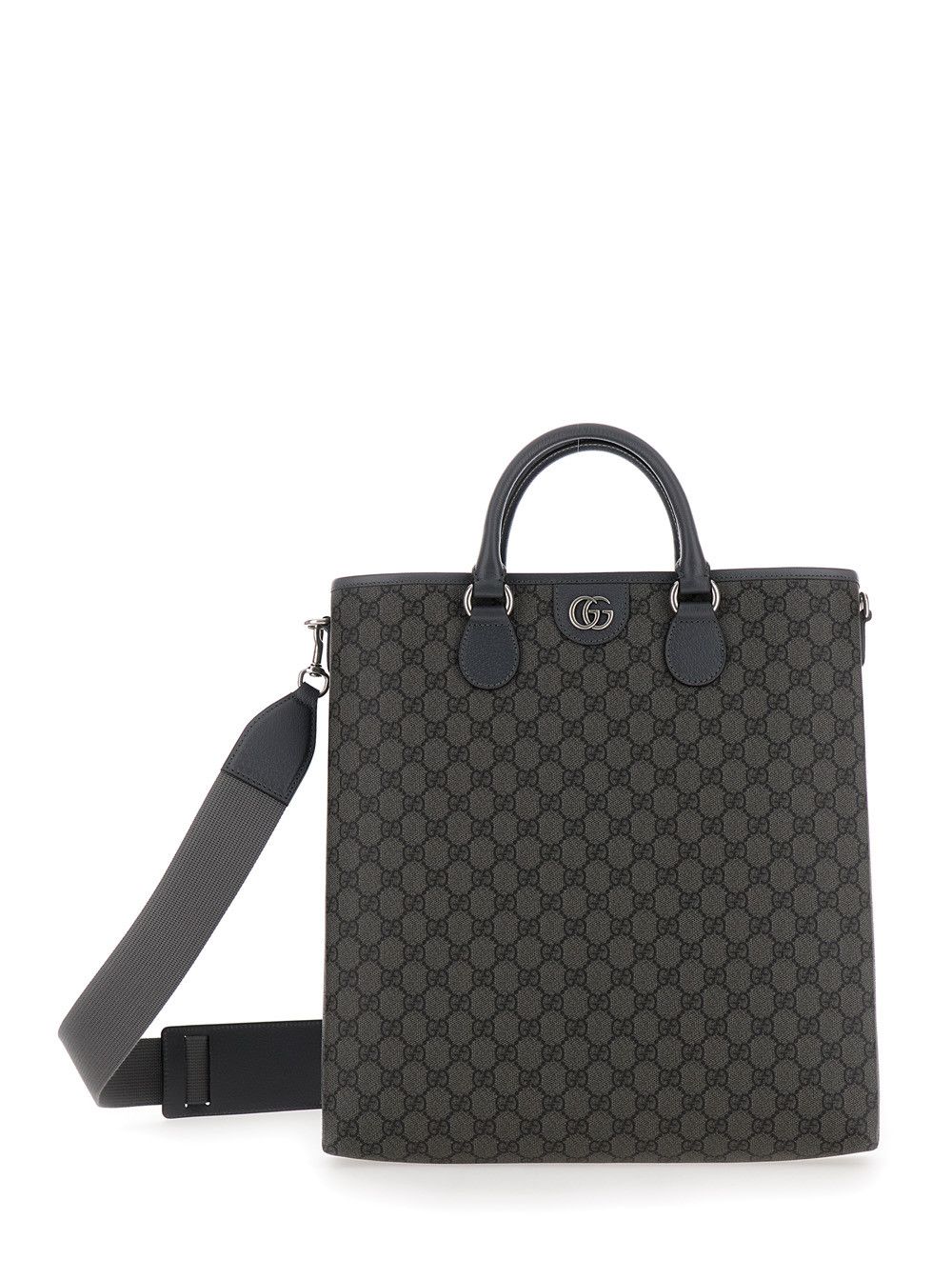 Gucci 'Ophidia GG Media' Black and Grey Tote Bag in GG Supreme Canvas Man Size ONE SIZE - 1 Thumbnail