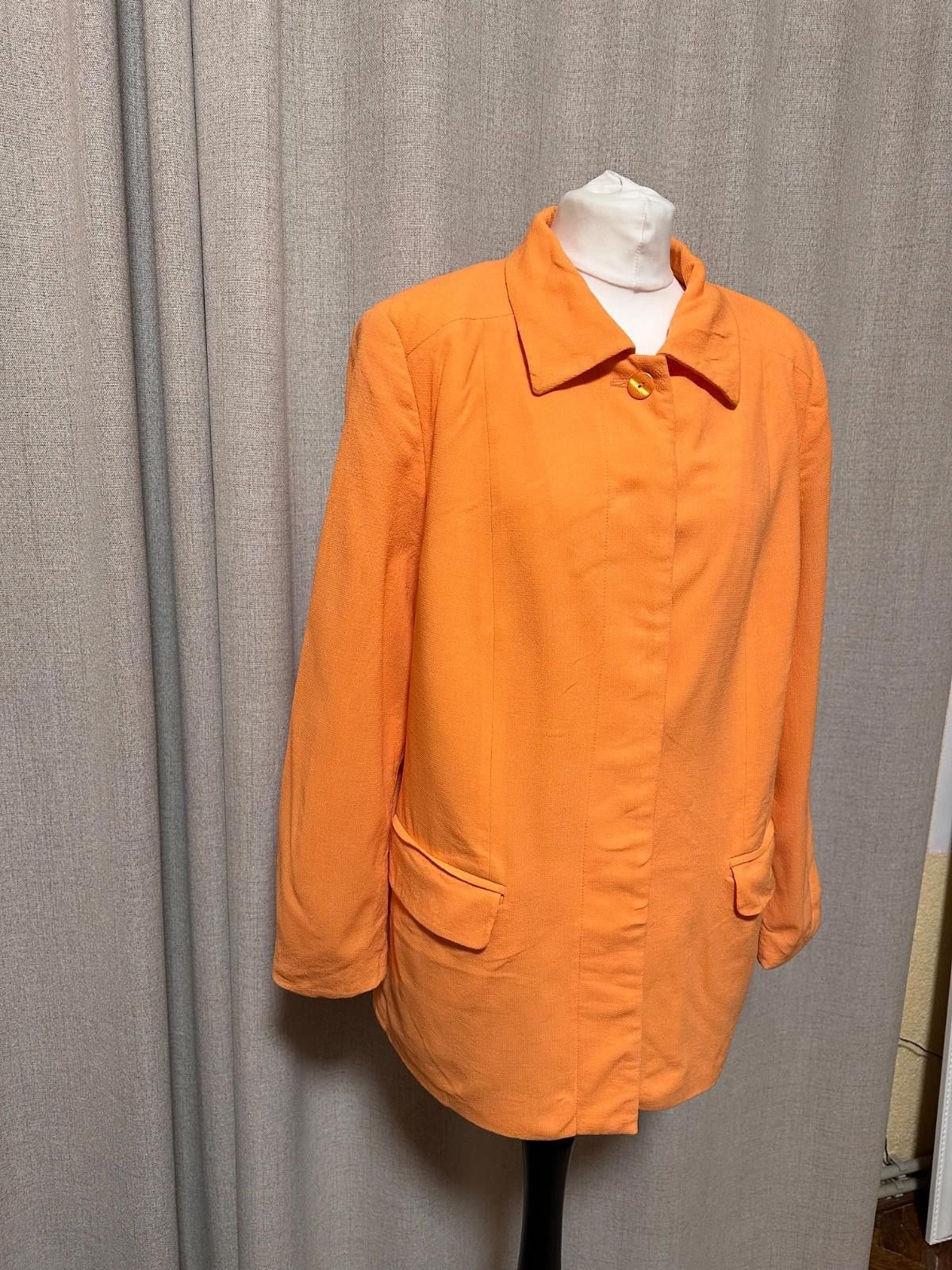 Givenchy GIVENCHY En Plus Vintage Statement Orange Blazer 46W US 16W Size L / US 10 / IT 46 - 2 Thumbnail