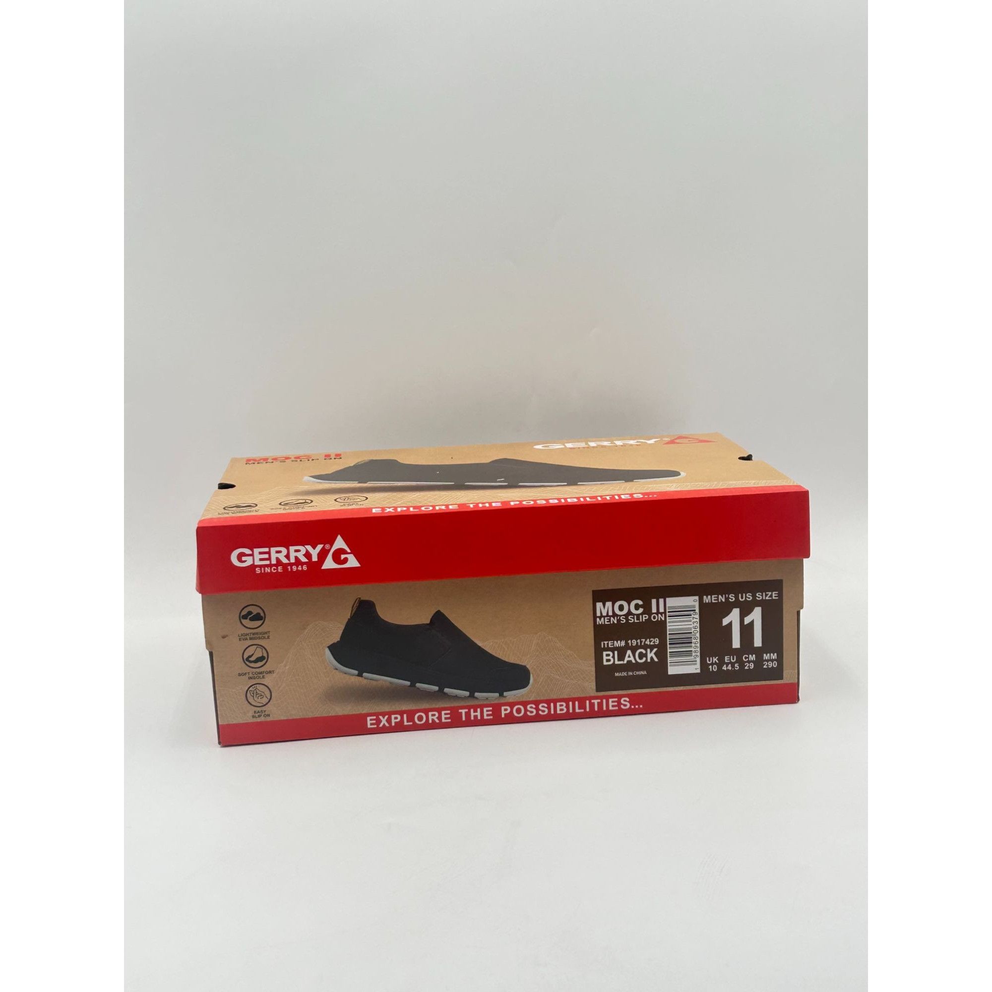 Other Gerry Moc II Mens 11 Black Slip On Shoes Lightweight Comfort Size US 11 / EU 44 - 8 Thumbnail