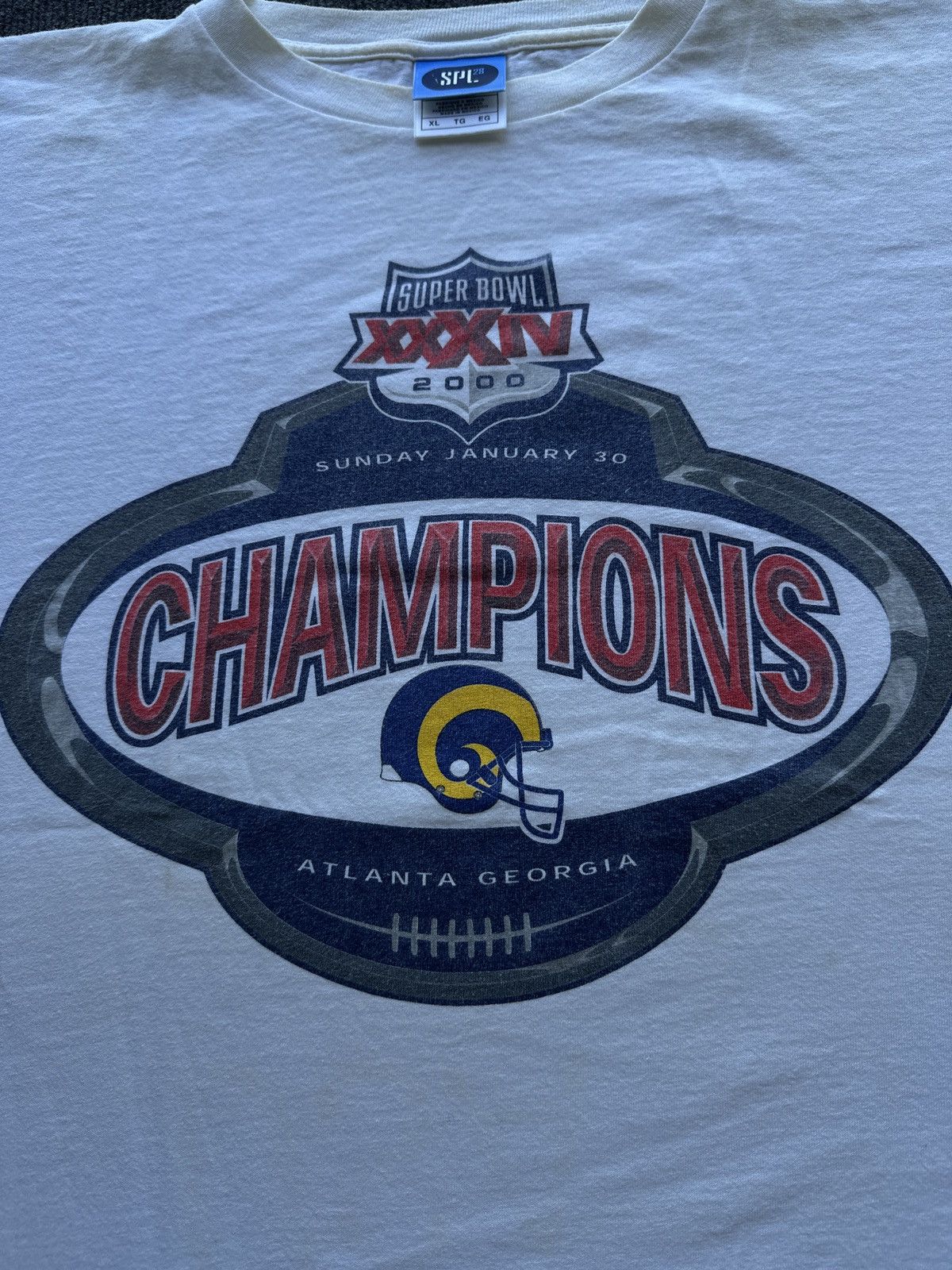 Vintage 2000 🚨 CHAMPIONS ATLANTA GIORGIA SPL BOXY MEN TEE SUPER BOWL Size US XL / EU 56 / 4 - 11 Thumbnail