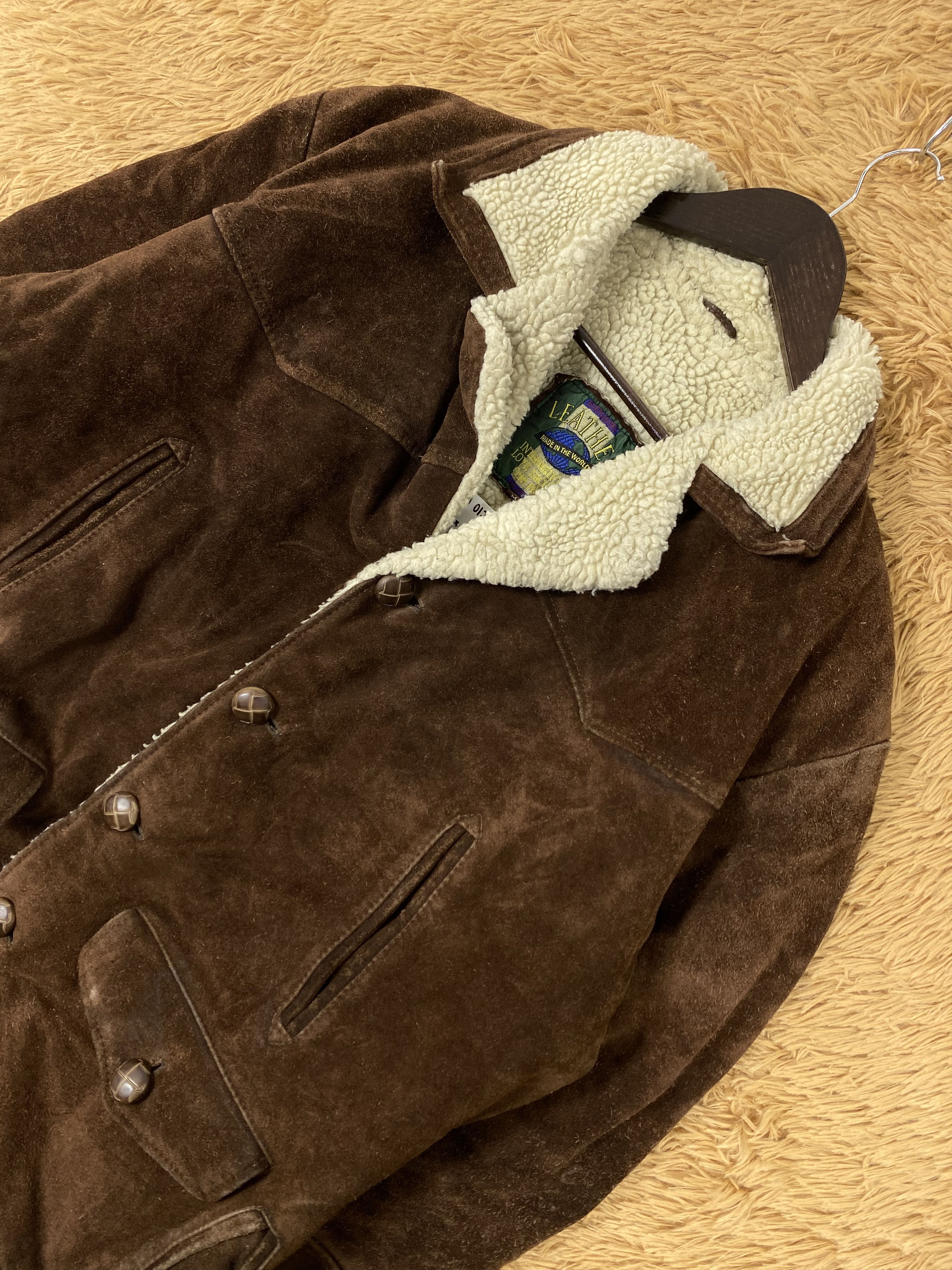 Leather Vintage Leather Fleece Lining Jacket Size US M / EU 48-50 / 2 - 2 Thumbnail