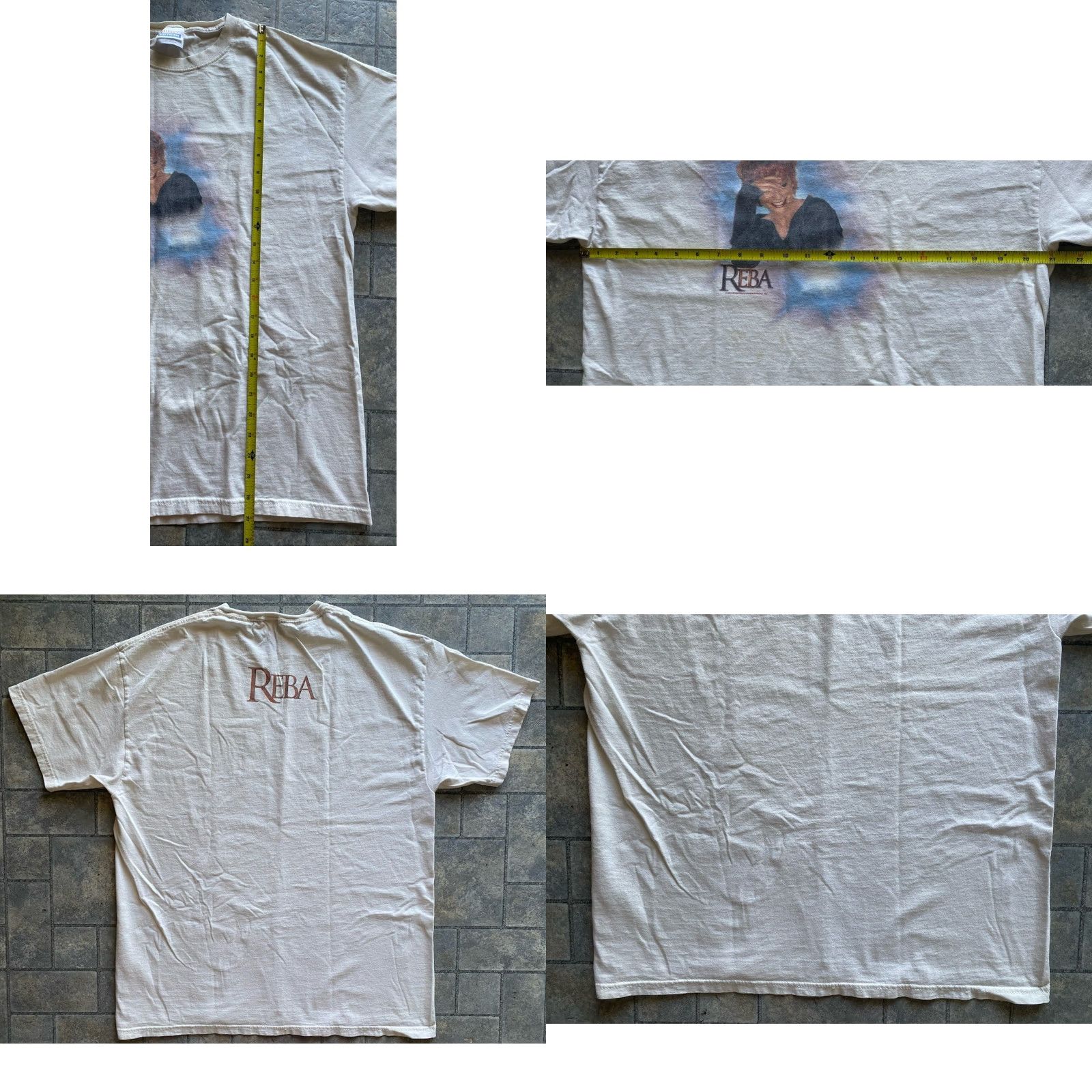 Hanes VINTAGE 2004 Reba McEntire T Shirt Hanes White Men’s Large Short Sleeve Mens L White Short Sleeve 2000s Size US L / EU 52-54 / 3 - 9 Thumbnail